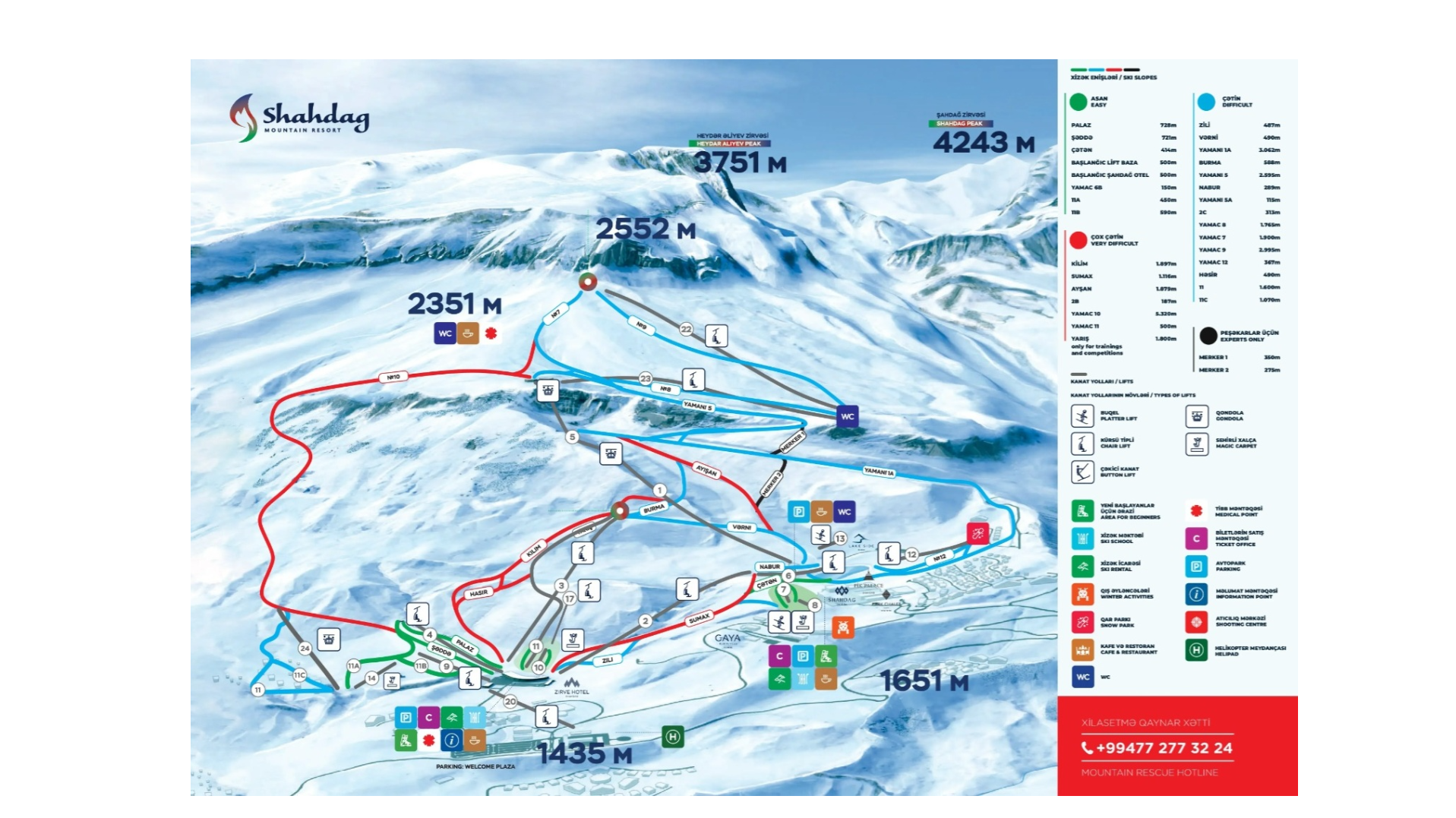 Shahdag Ski Map