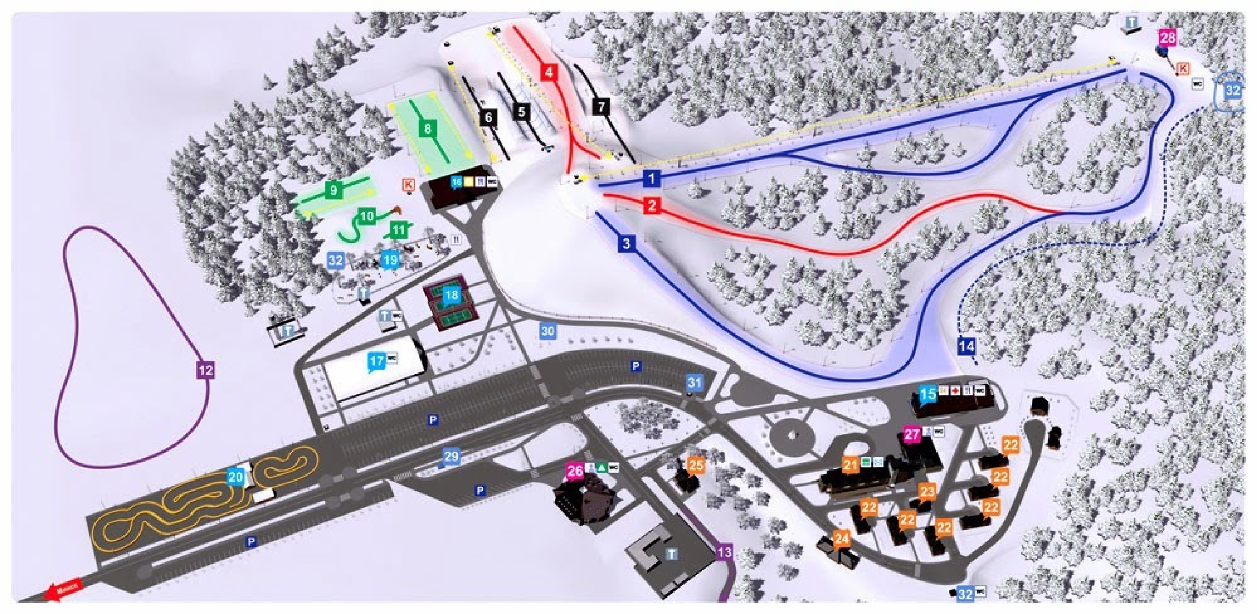 Silichy Ski Map
