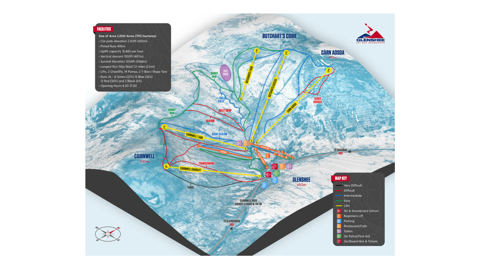 Glenshee Ski Map