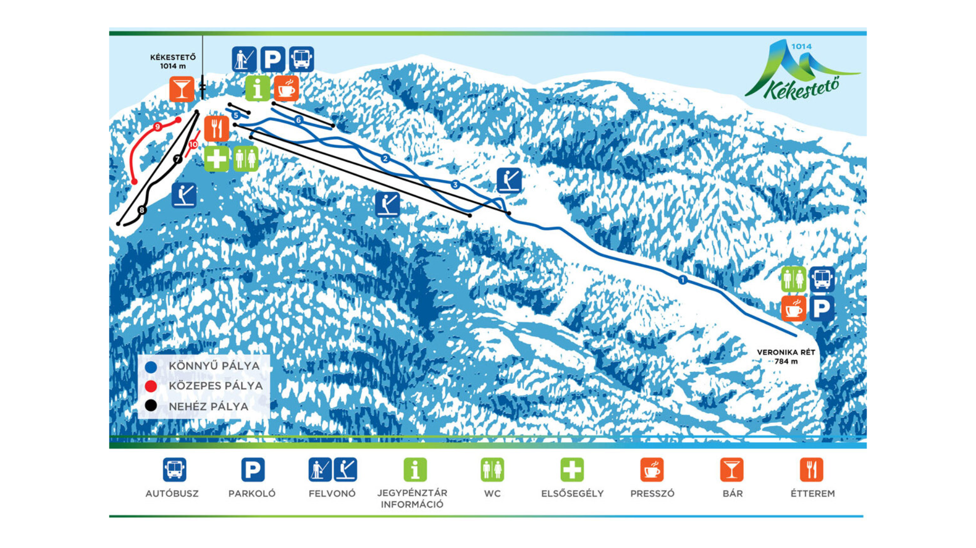 Kékes Ski Map