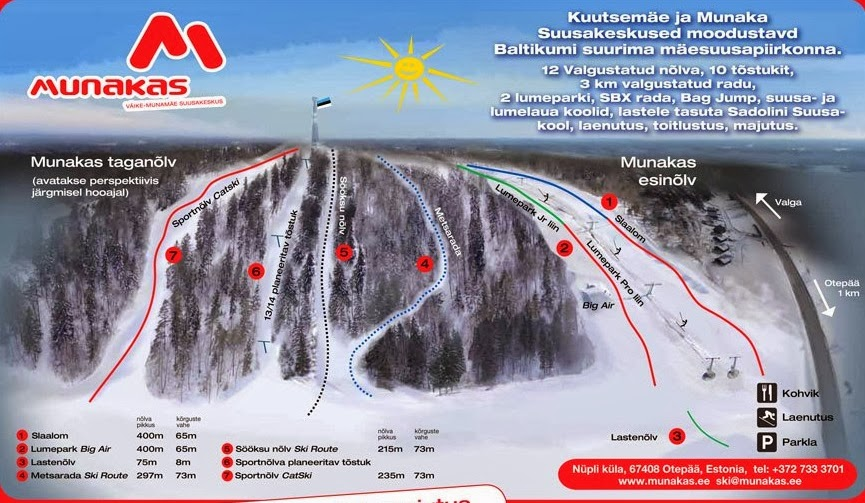 Munakas Otepää Ski Map
