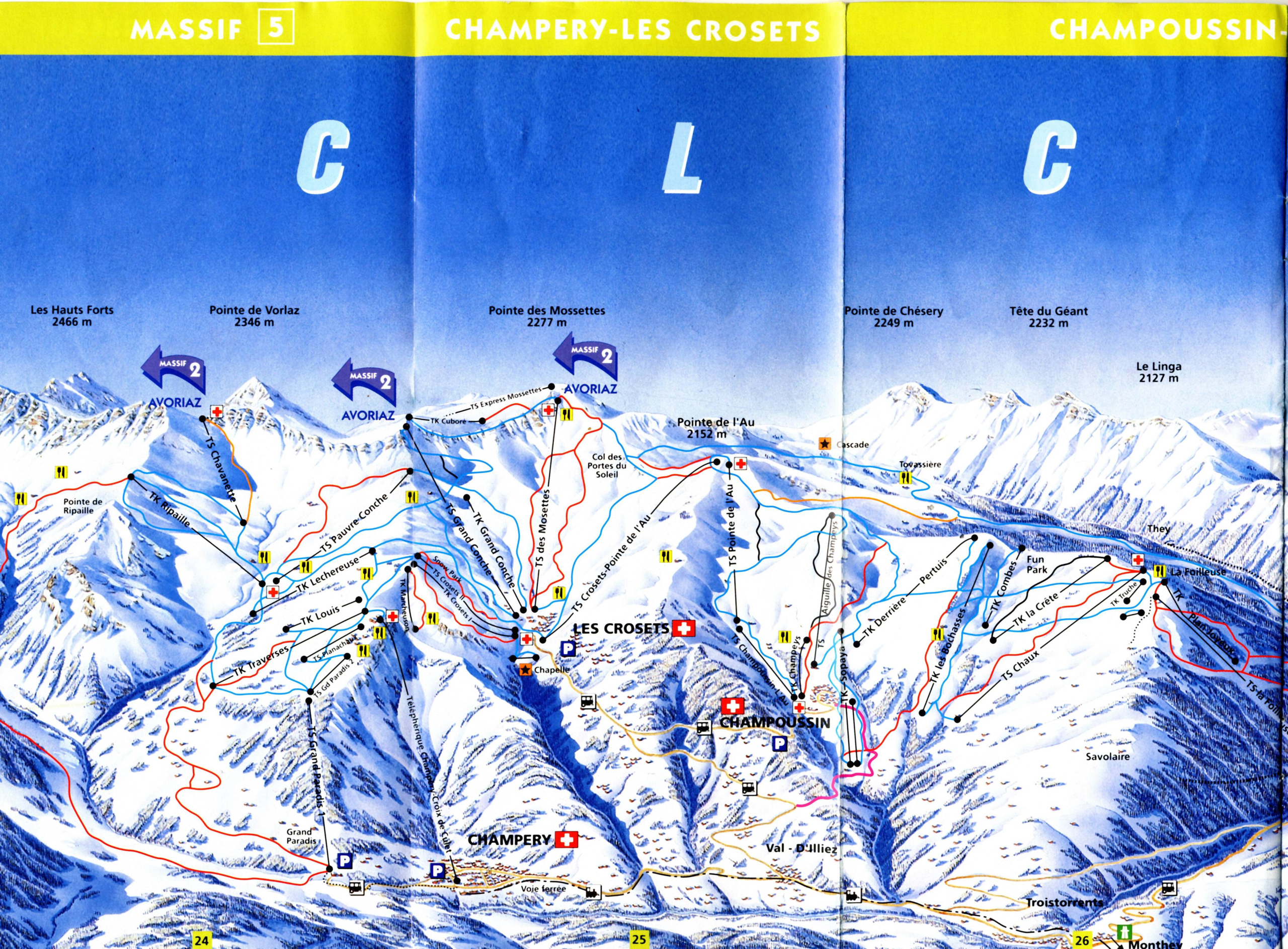 Champery Ski Map