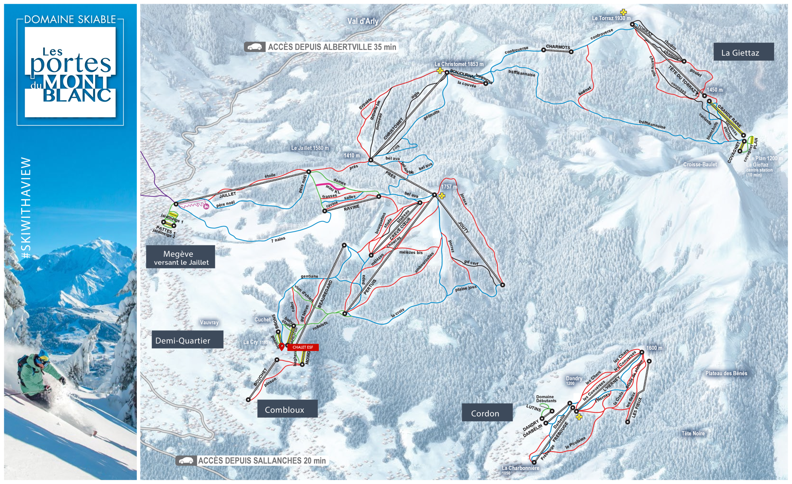 Combloux Ski Map