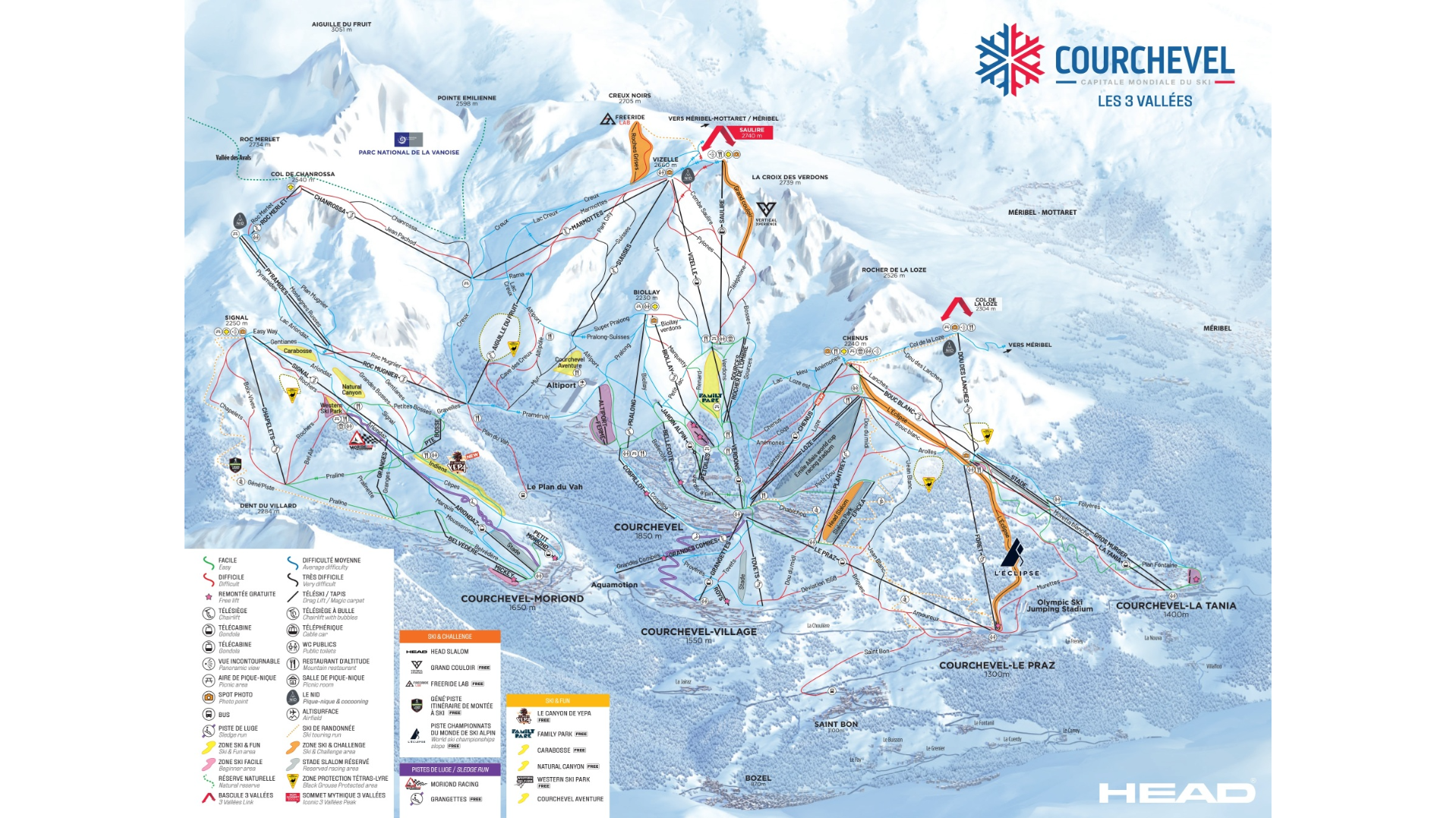 Courchevel Ski Map