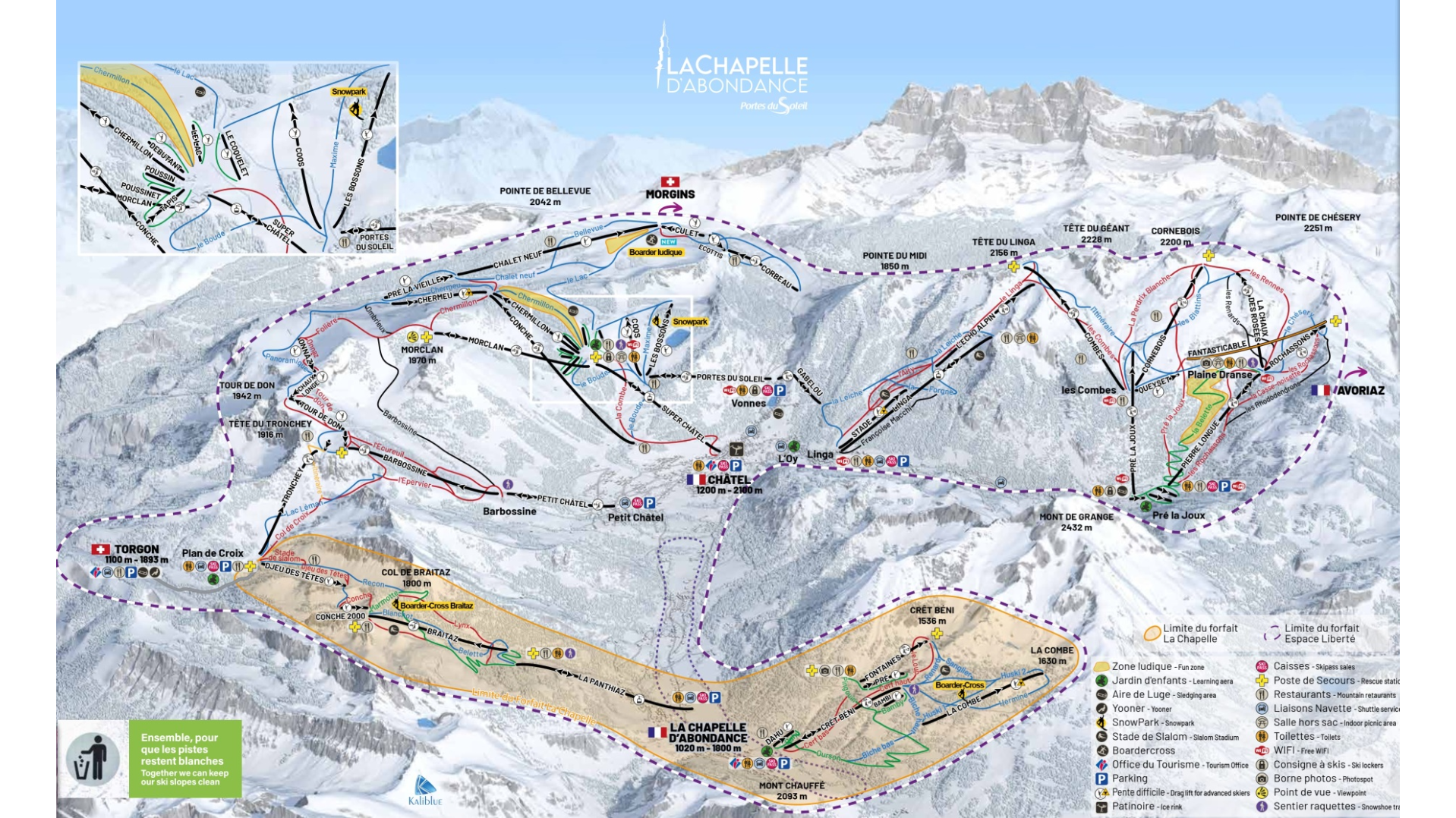 La Chapelle d’Abondance Ski Map