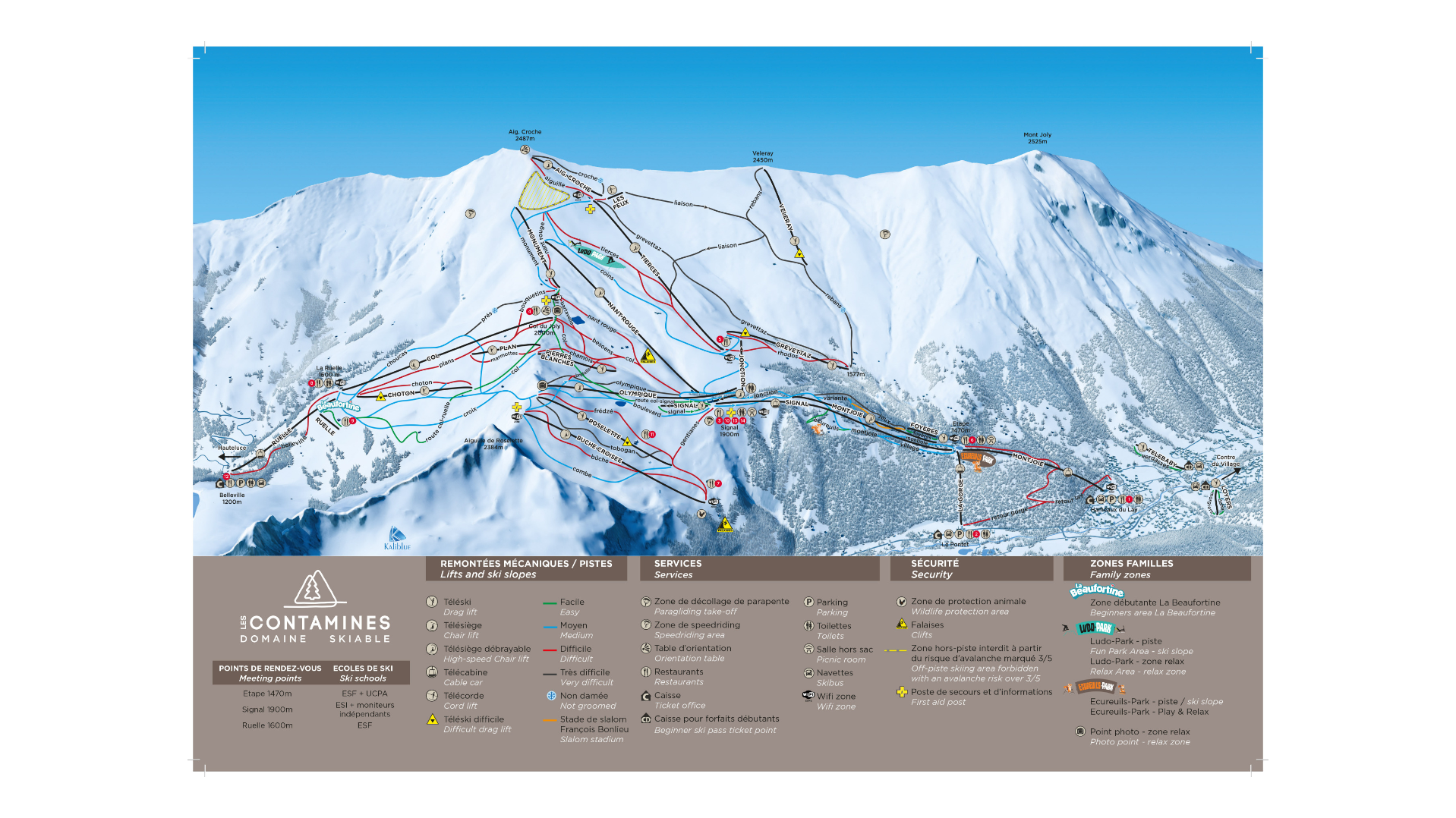 Les Contamines Ski Map