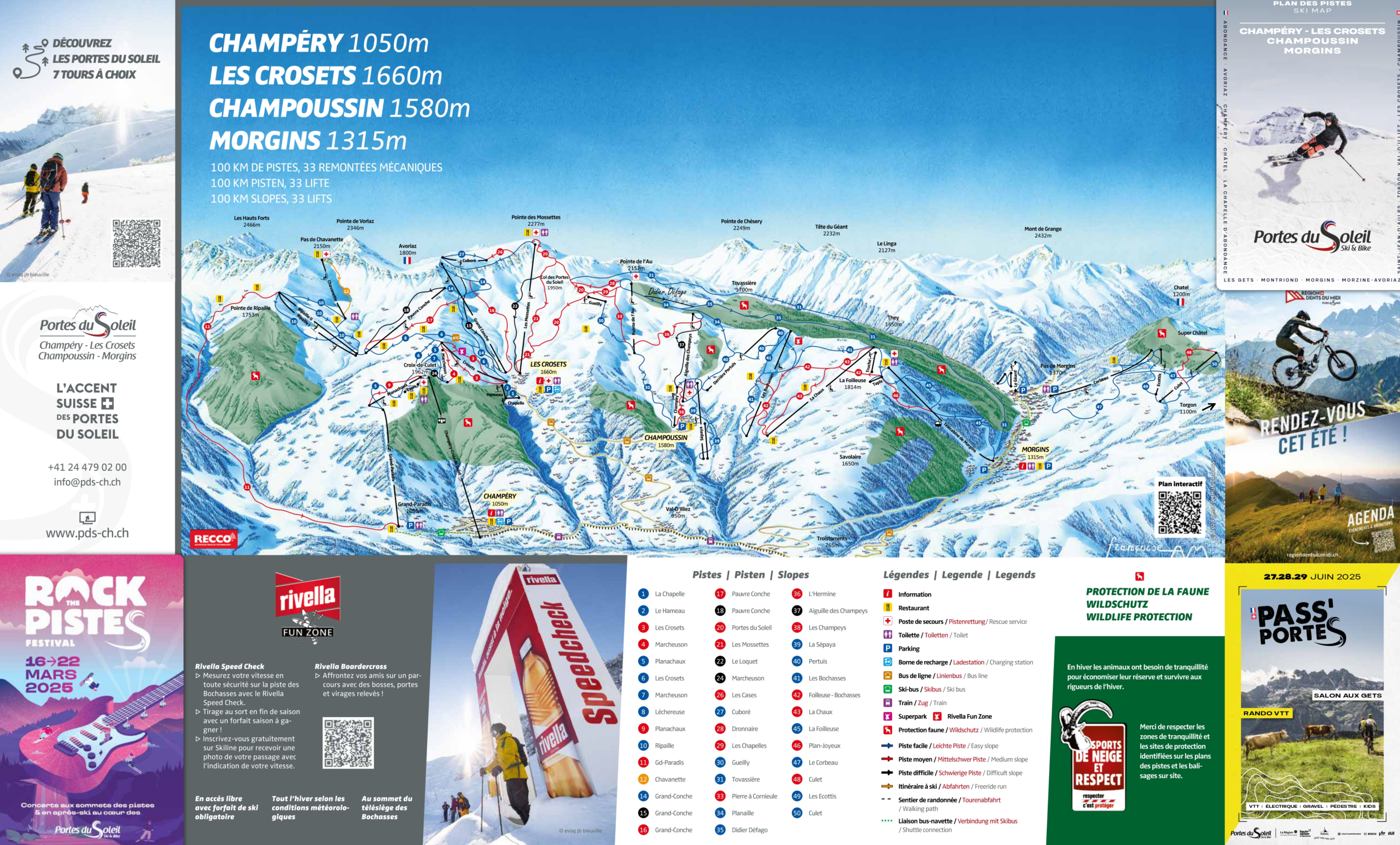 Les Crosets Ski Map