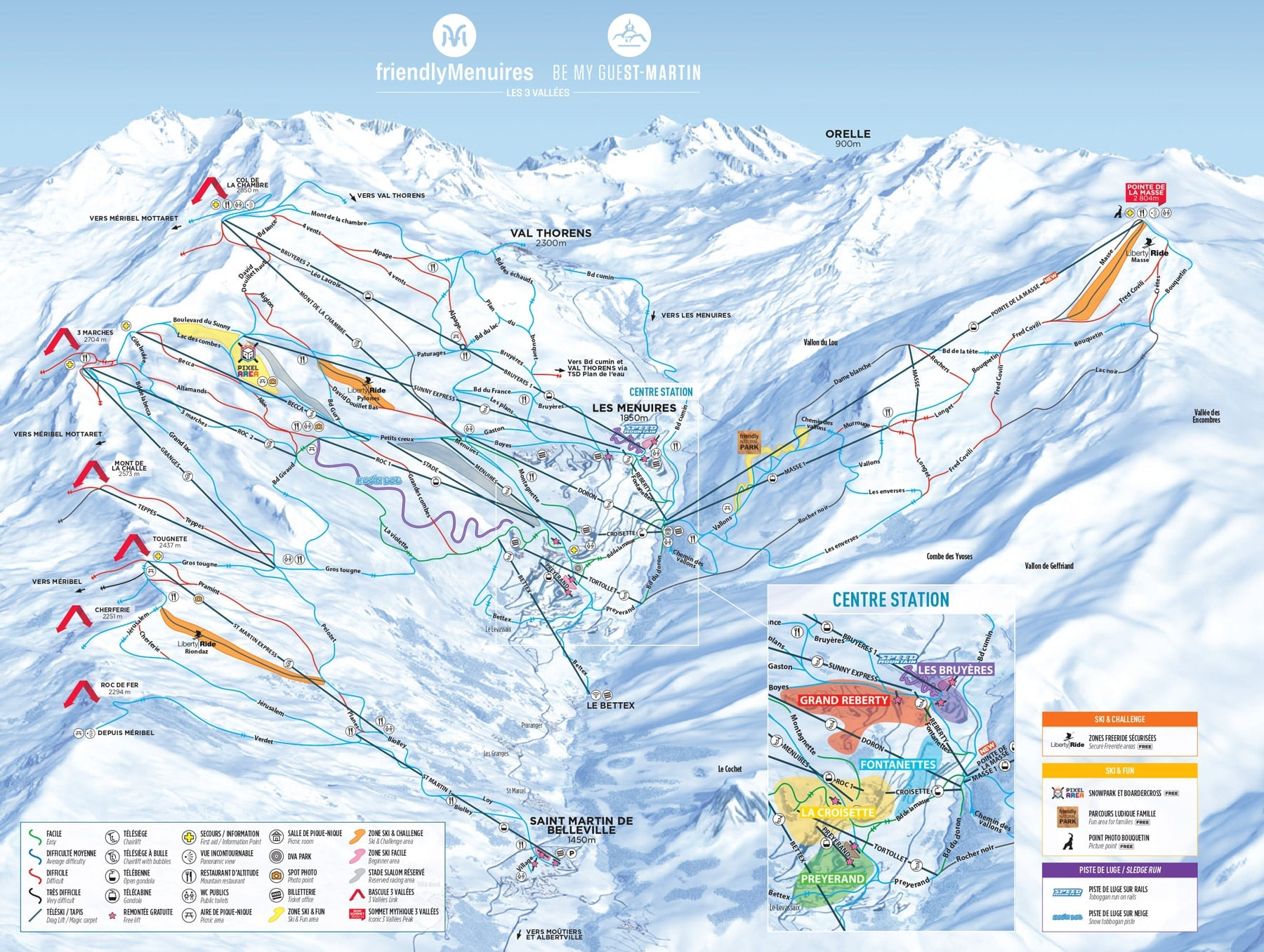 Les Menuires Ski Map