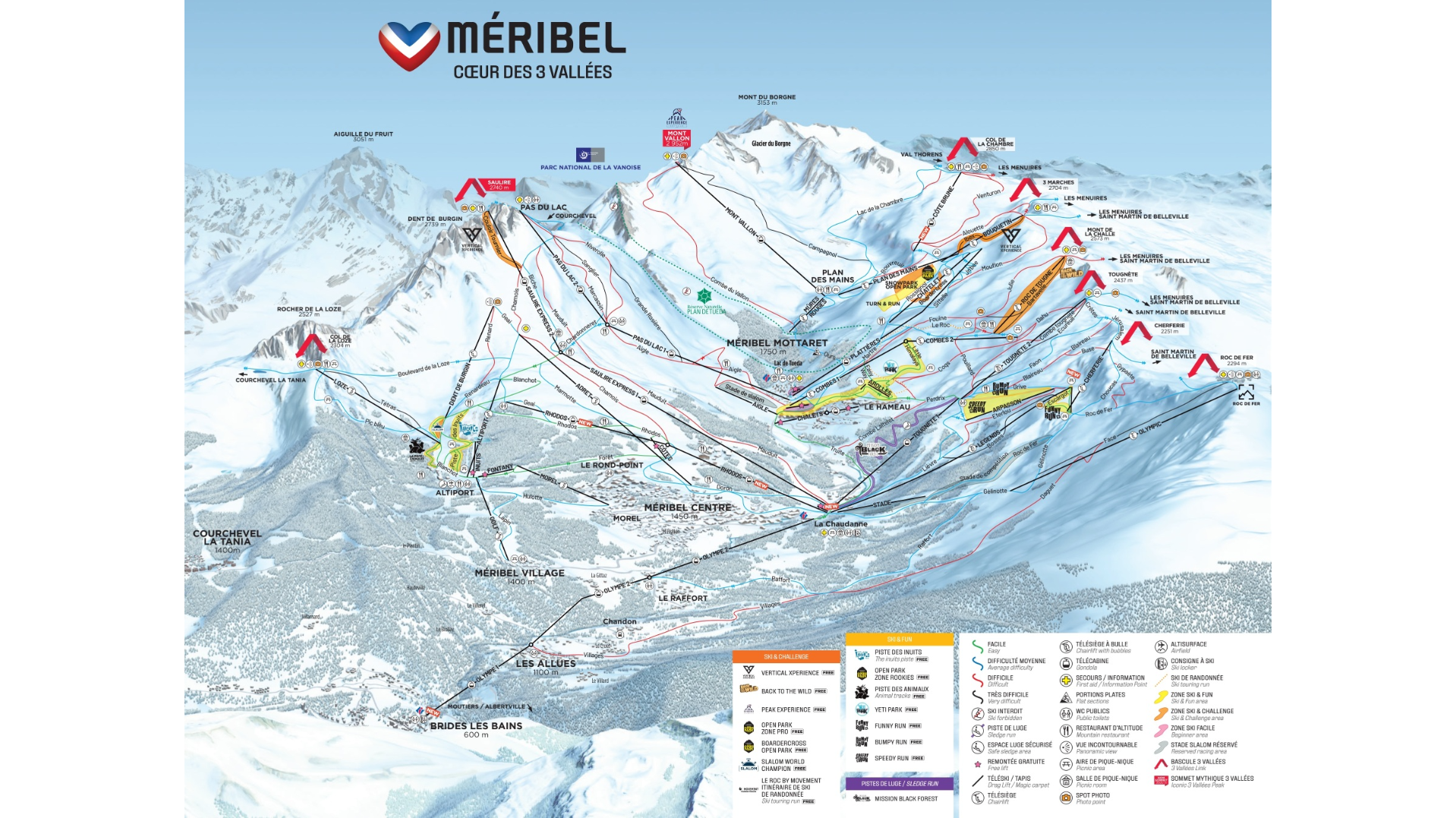 Méribel Ski Map