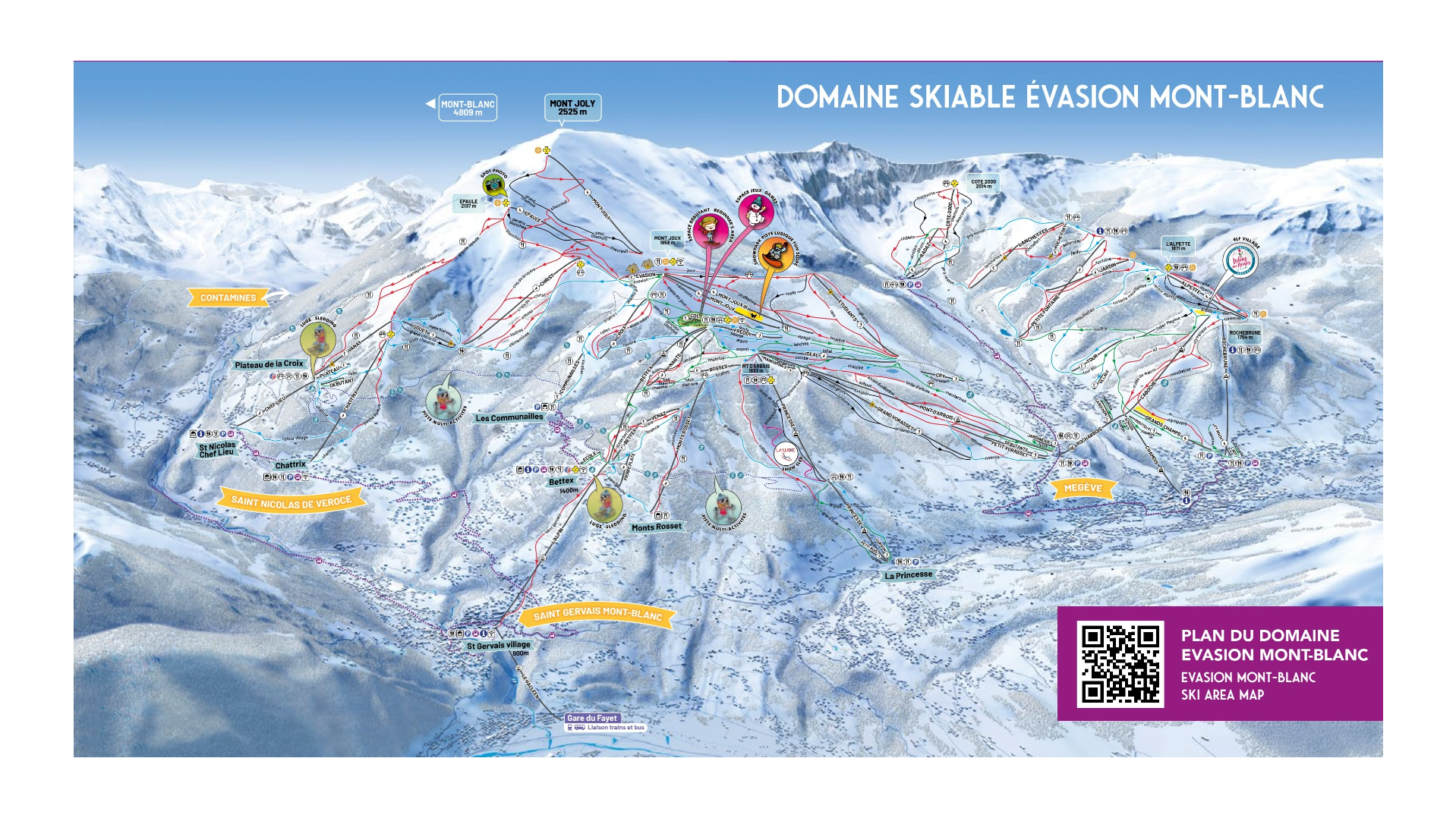 Saint Nicolas de Véroce Ski Map