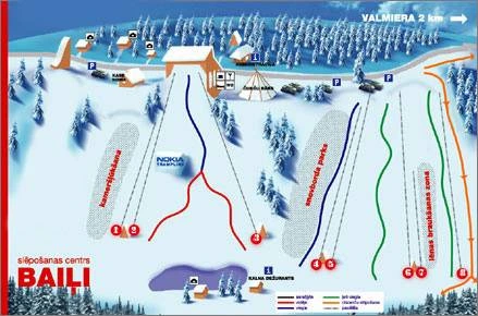 Baiļi Ski Map