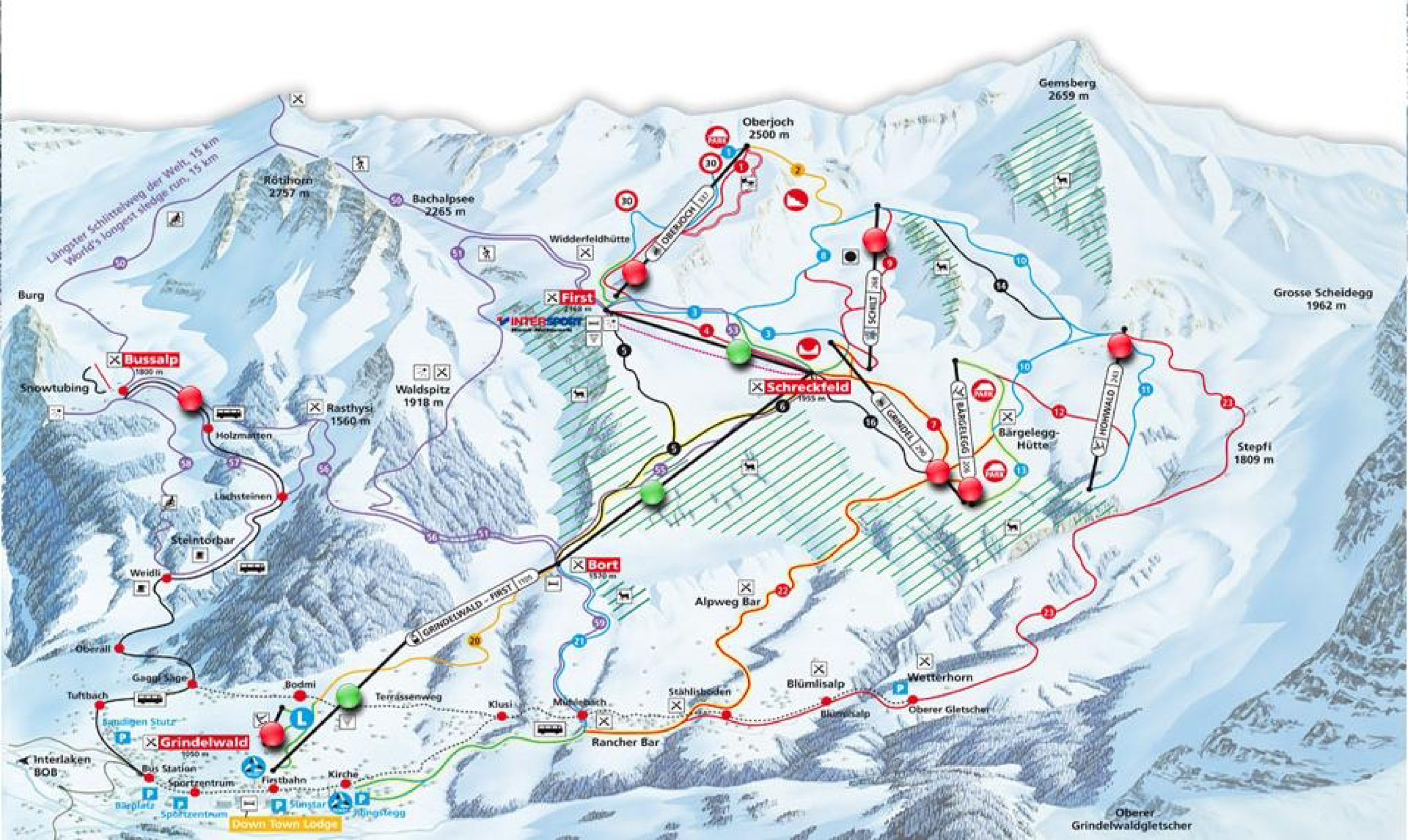 First Grindelwald Ski Map