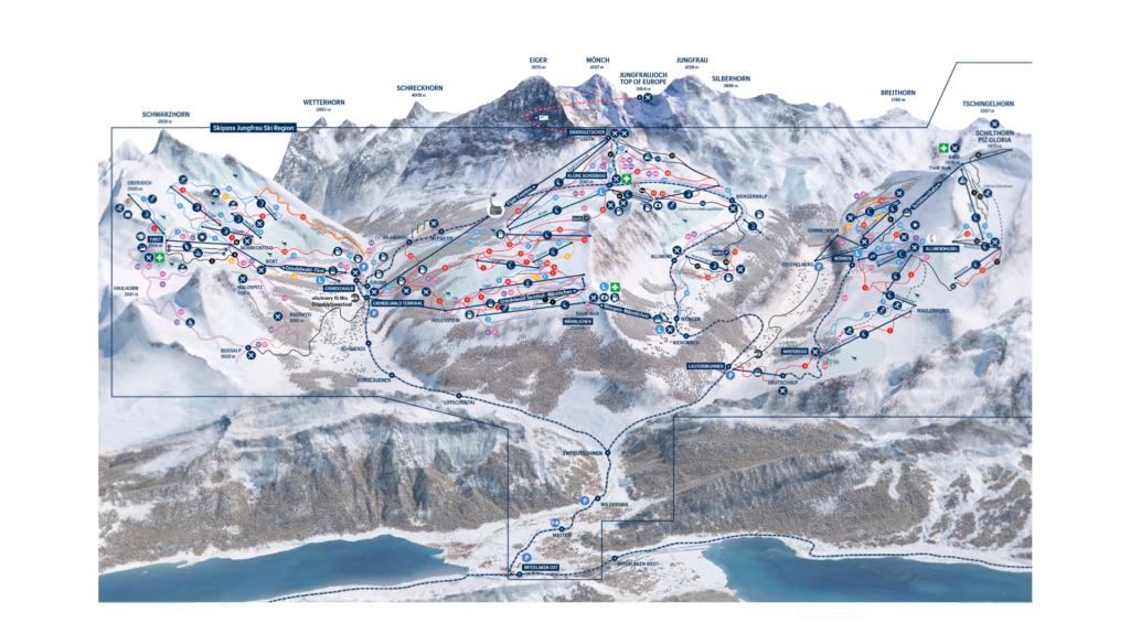 Jungfrau Ski Map