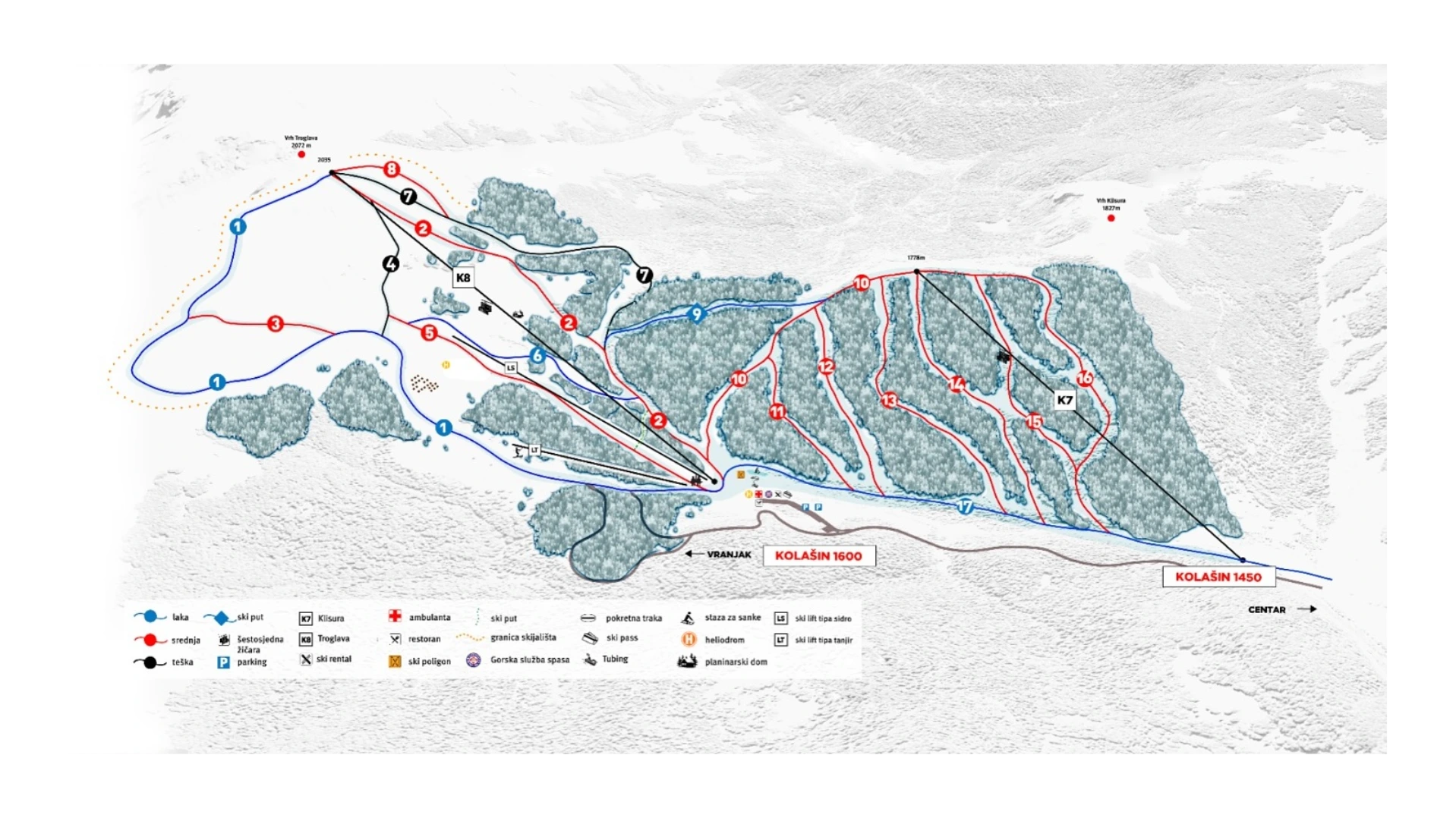 Kolašin Ski Map