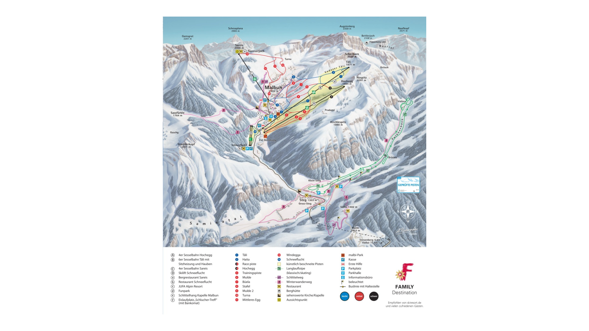 Malbun Ski Map