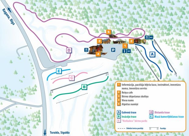 Reiņa trase Ski Map