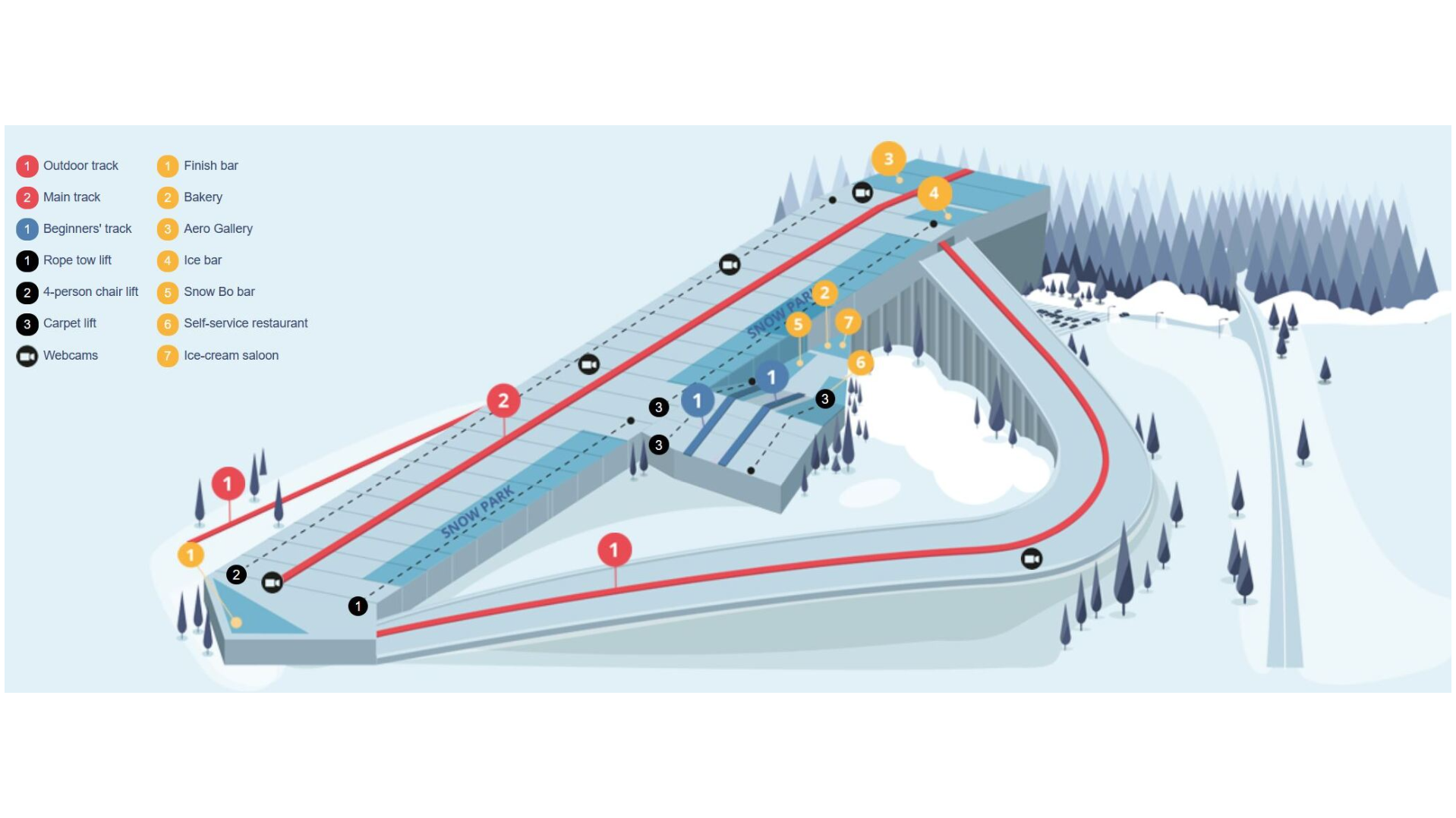 Snow Arena - Druskininkai Ski Map