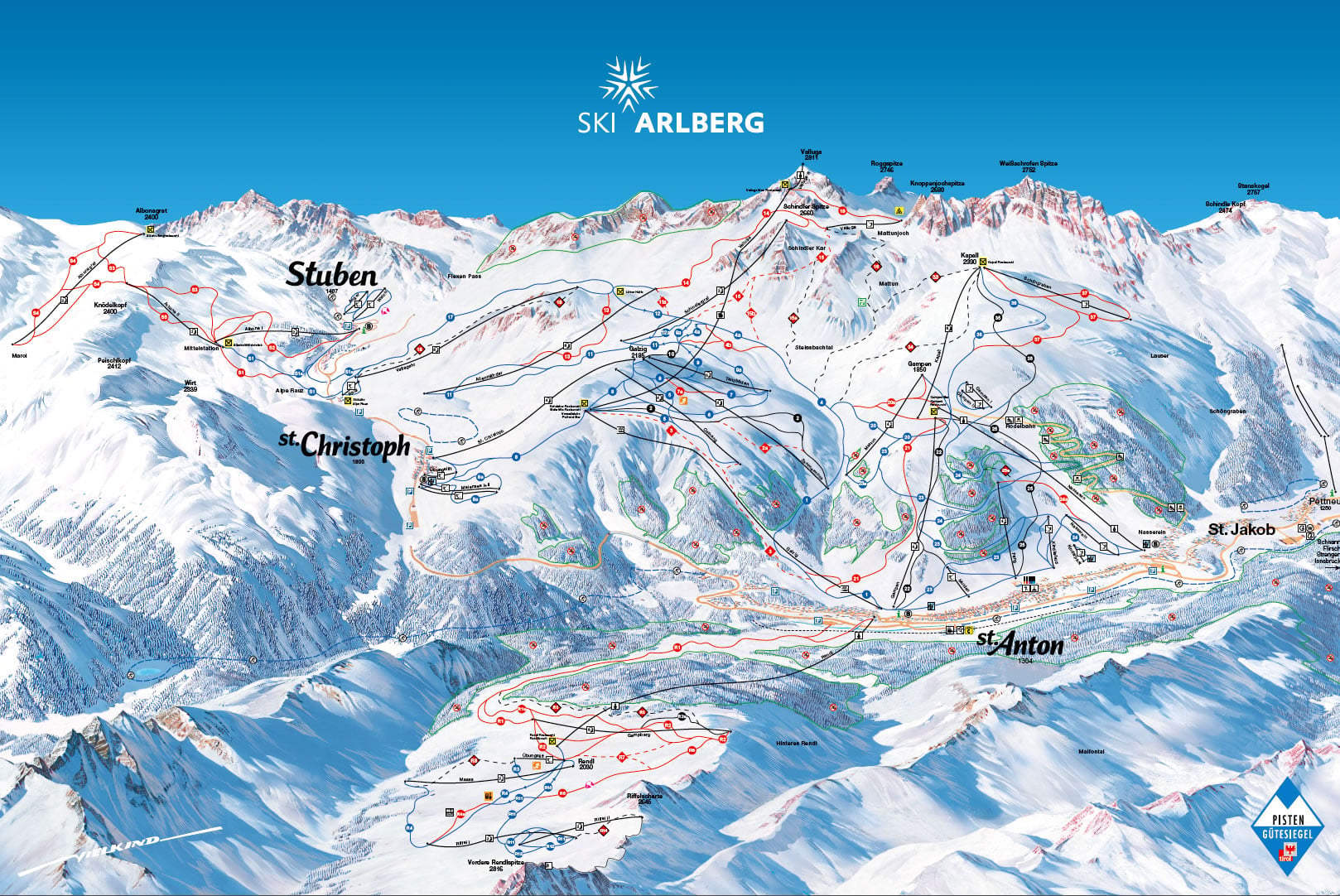 St Christoph SKi Map