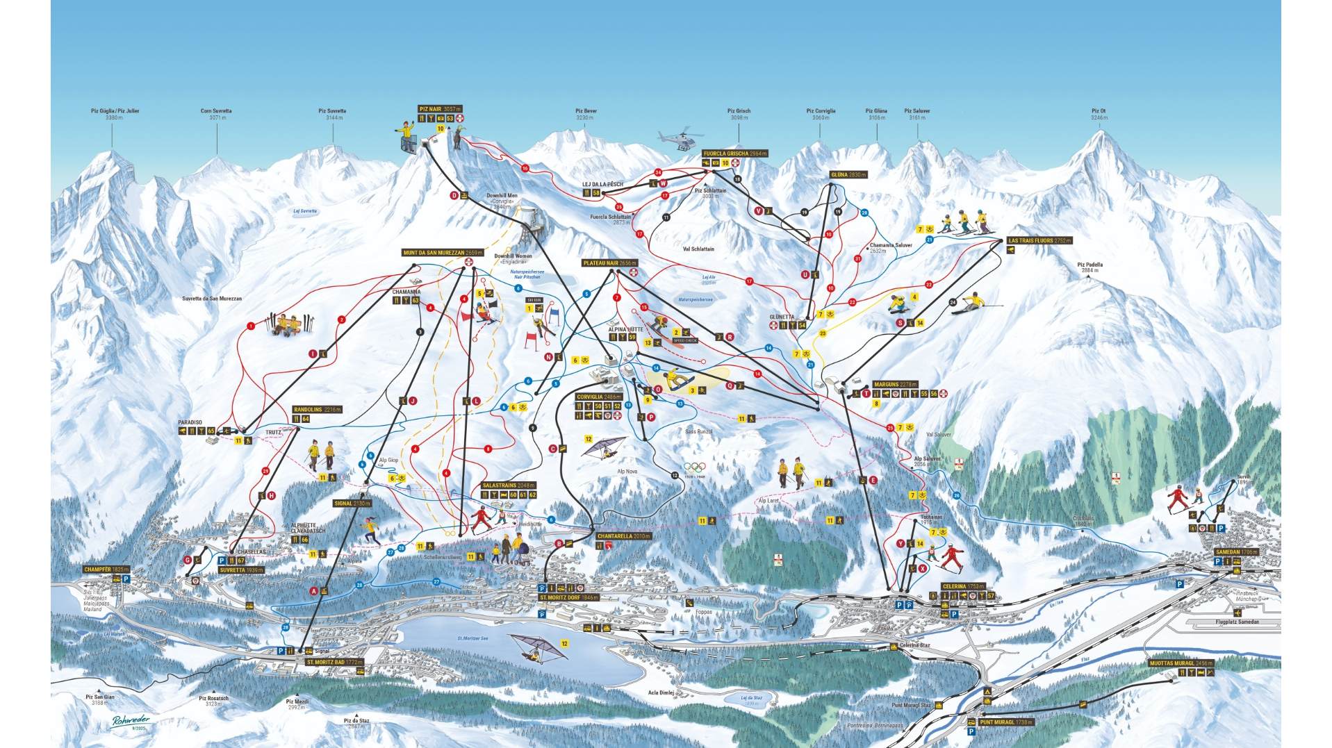 St. Moritz Ski Map