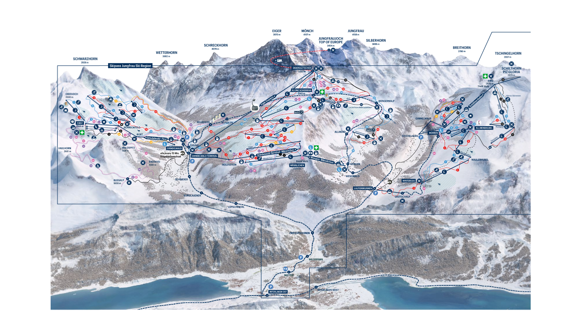 Wengen Ski Map