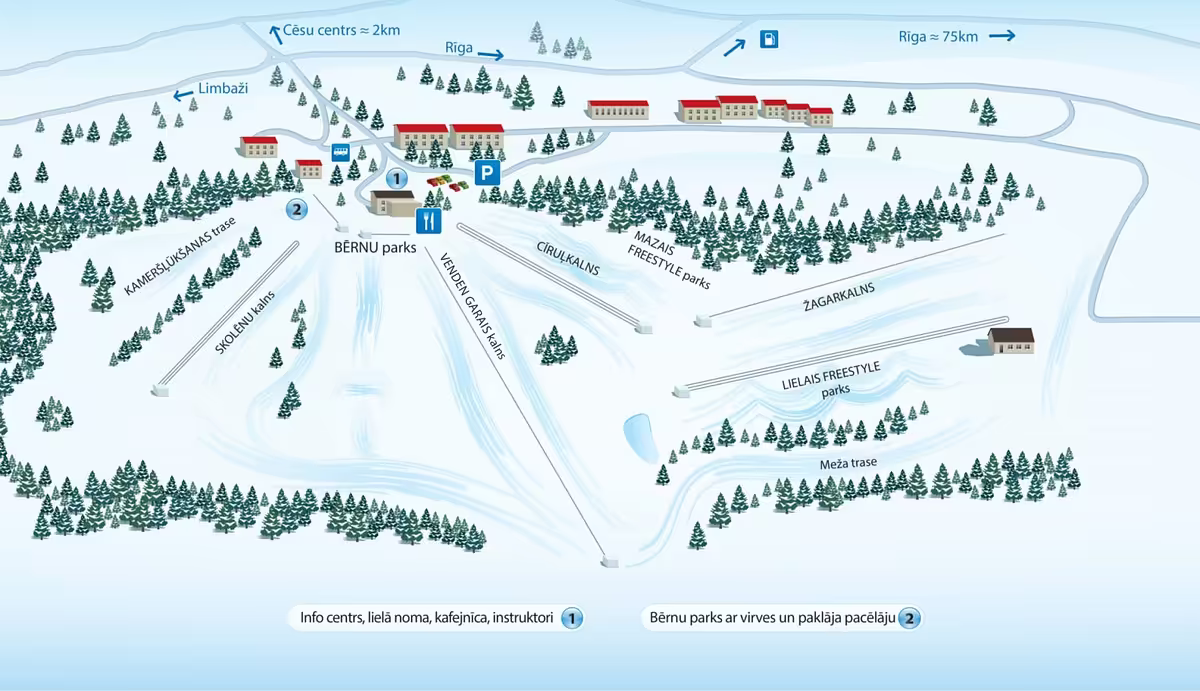 Žagarkalns Ski Map