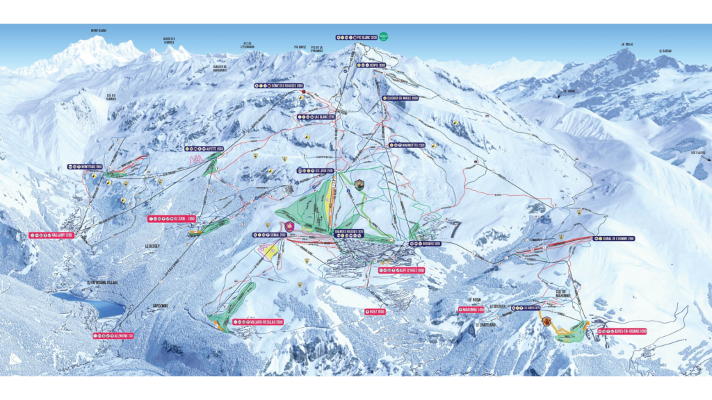 Alpe d'Huez Ski Map
