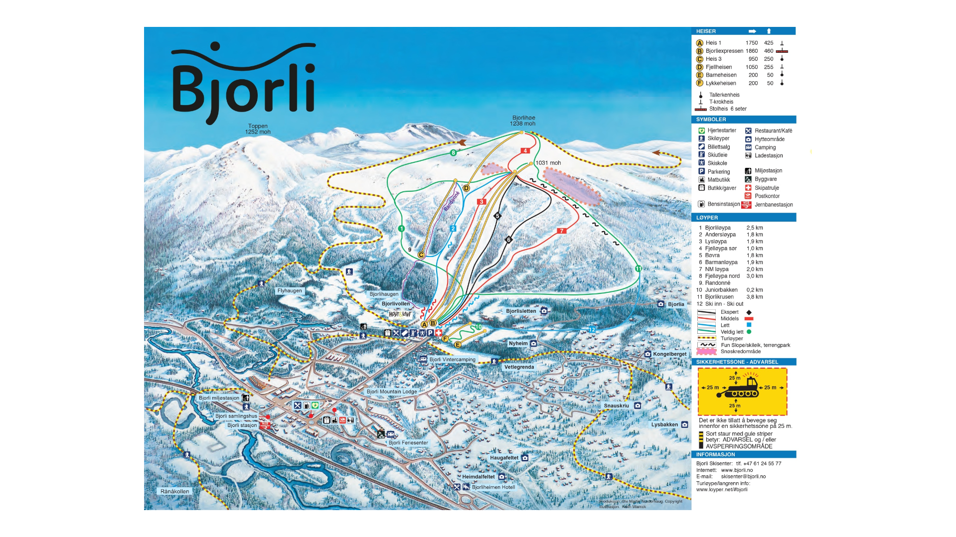 Bjorli Ski Map