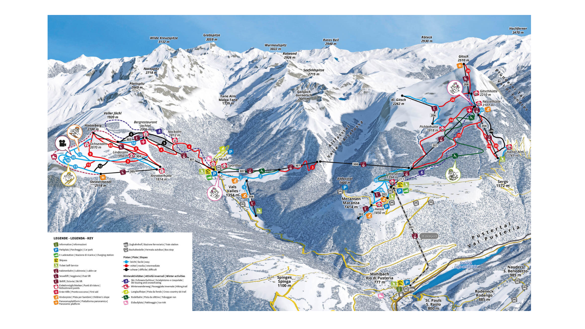 Gitschberg Jochtal Ski Map