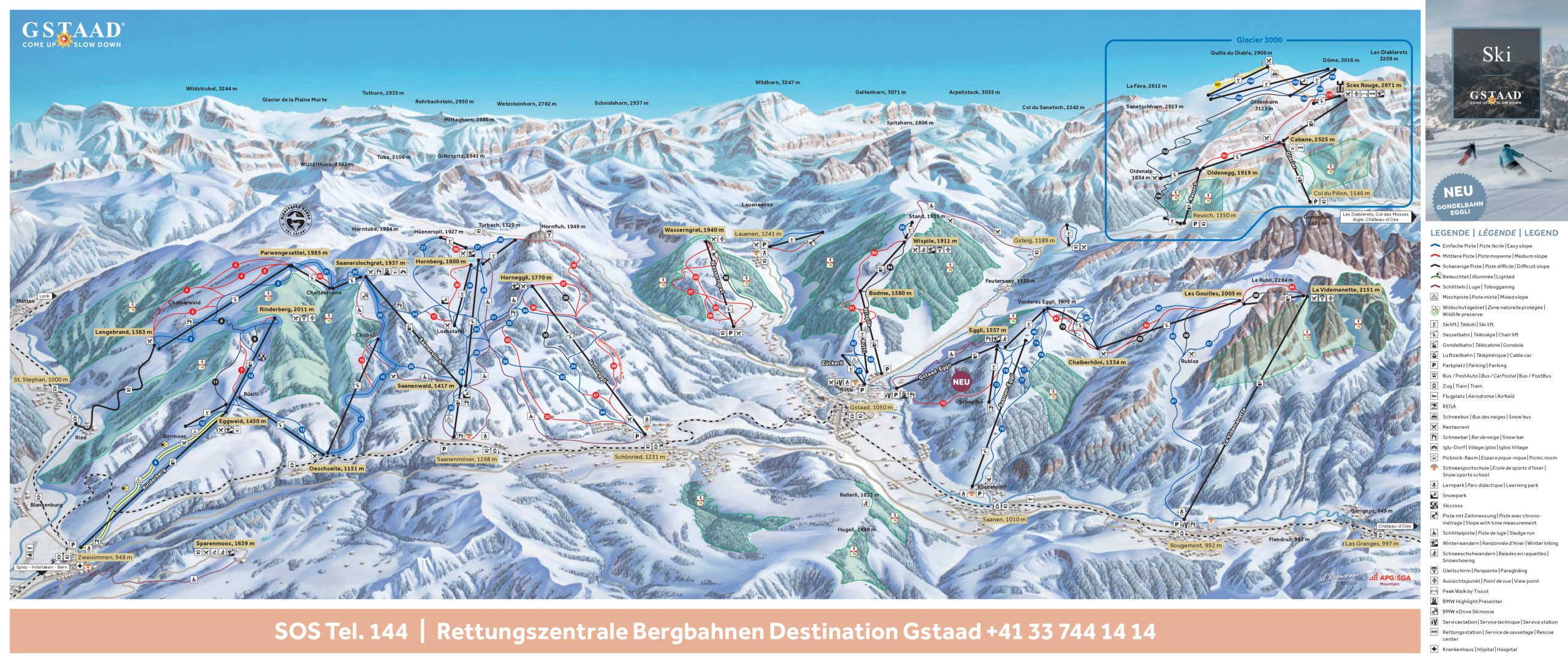 Gstaad Ski Map