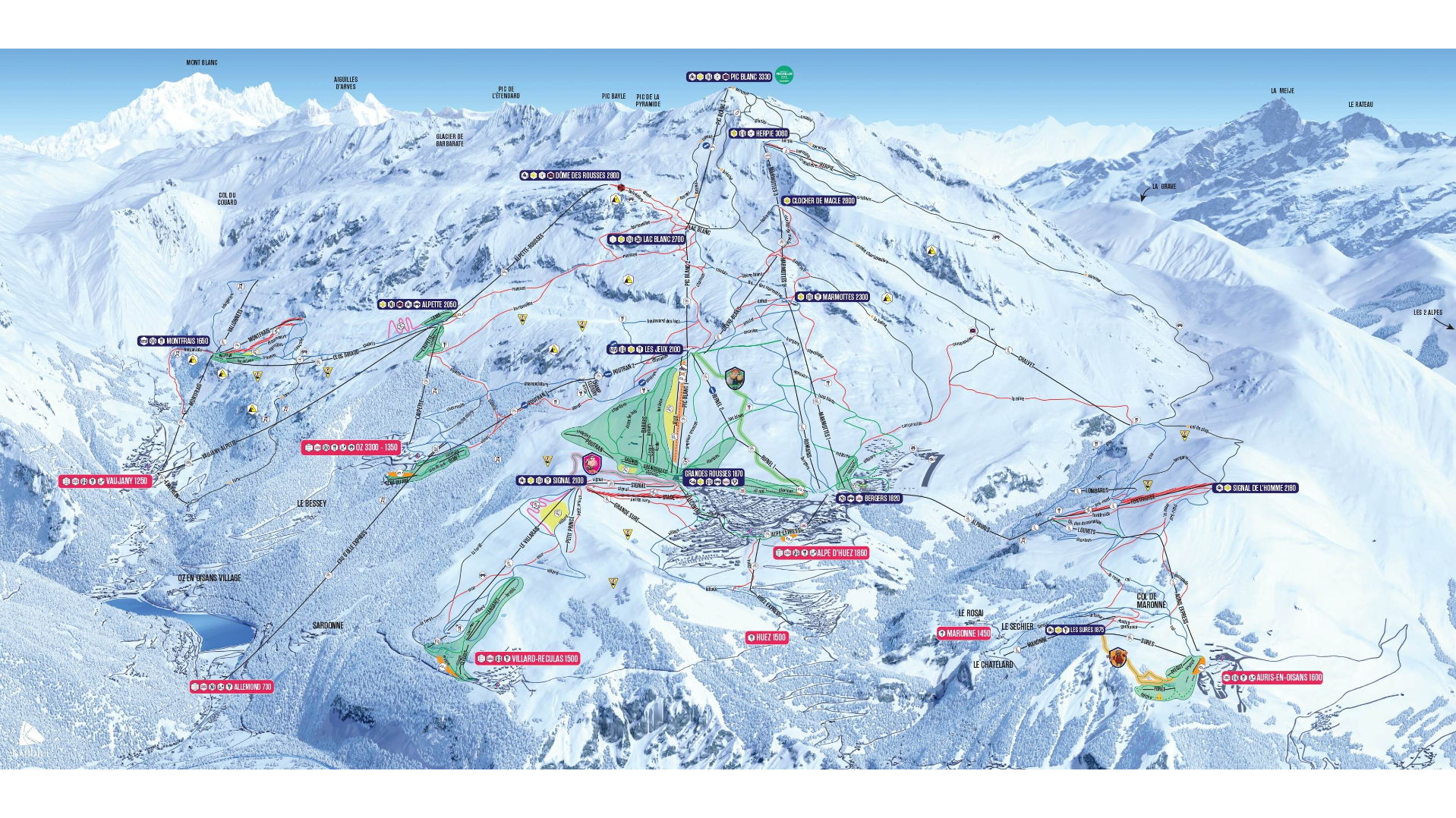 Huez Ski Map