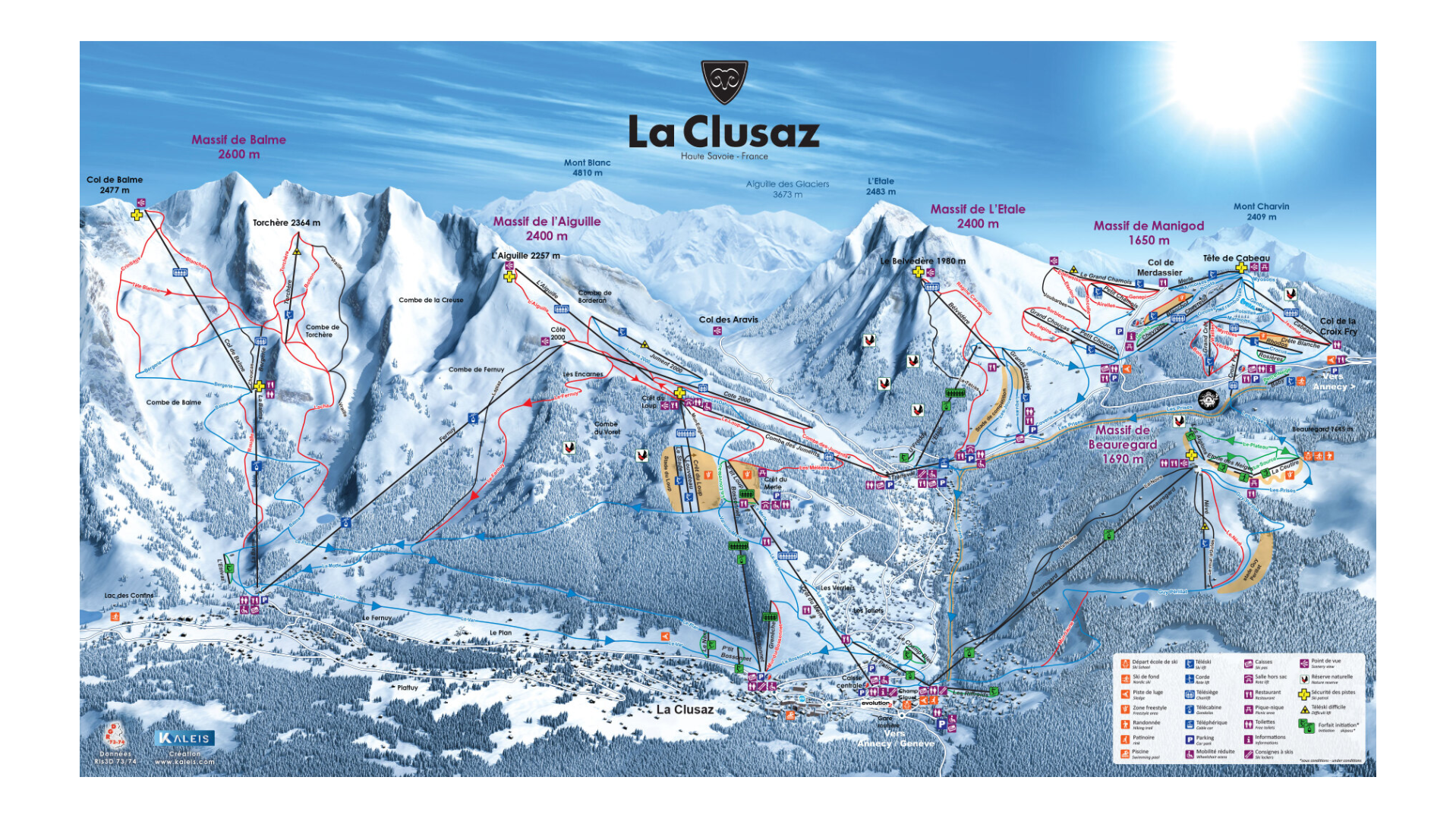 La Clusaz Ski Map