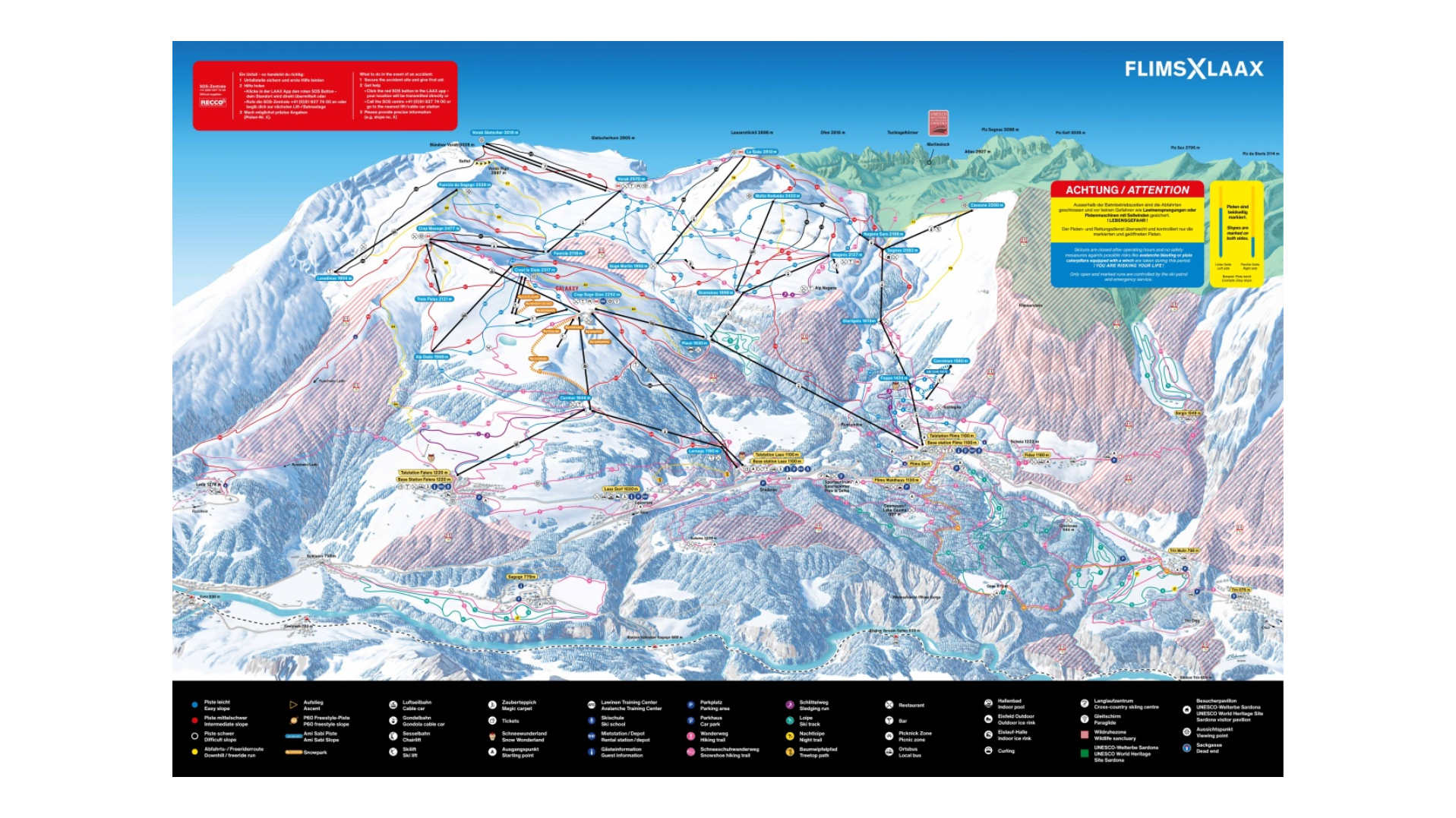 Laax Ski Map