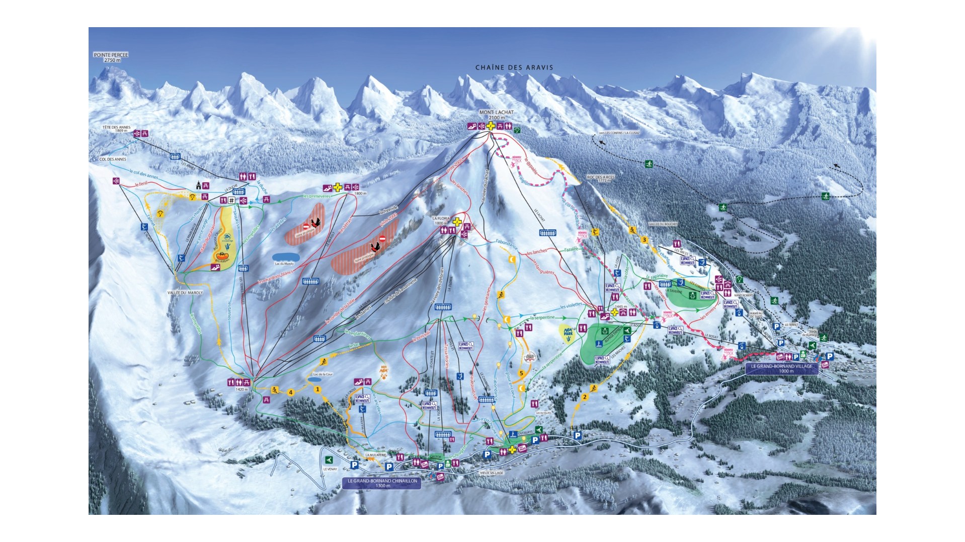 Le Grand Bornand Ski Map