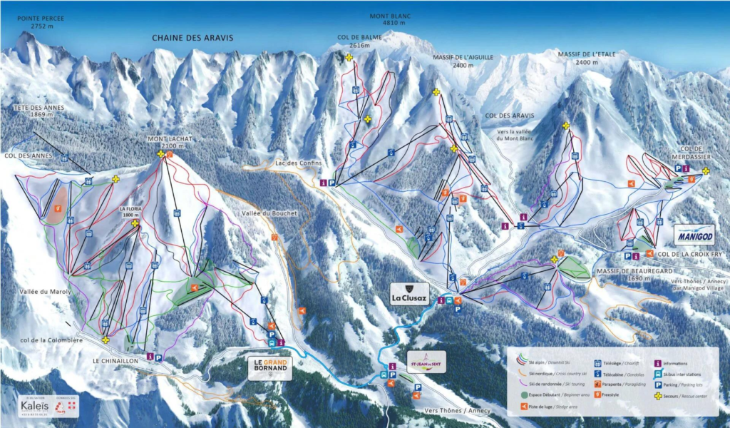 Massif Des Aravis Ski Map