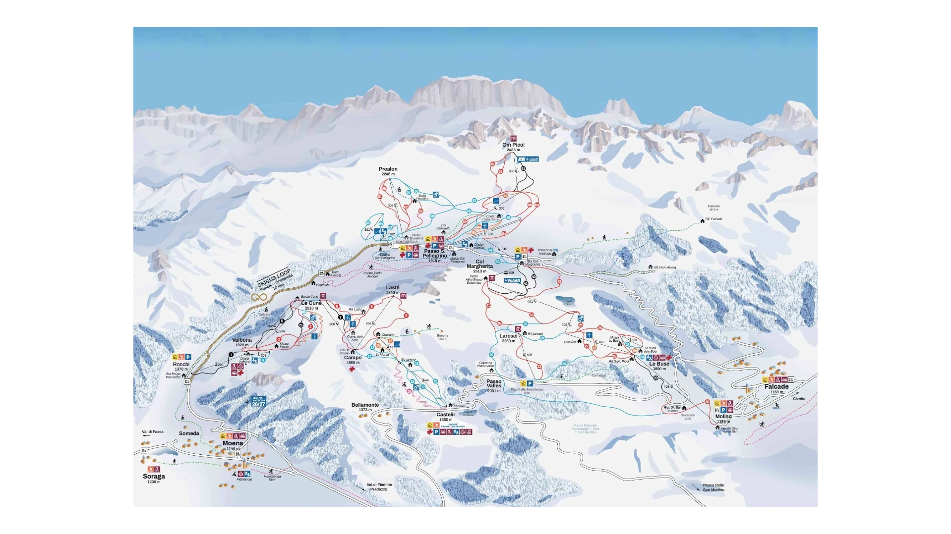 San Pellegrino Ski Map