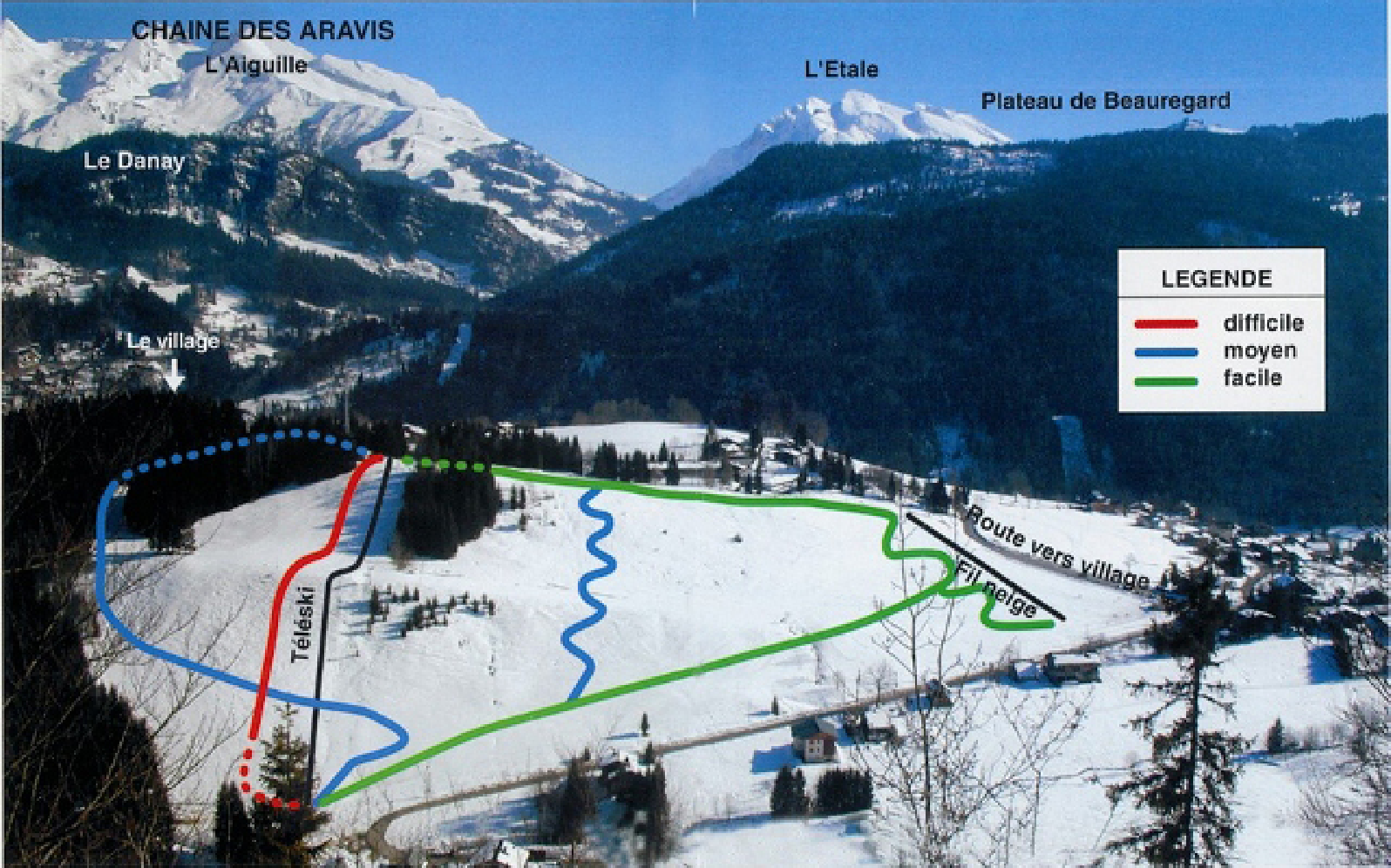 St Jean de Sixt Ski Map