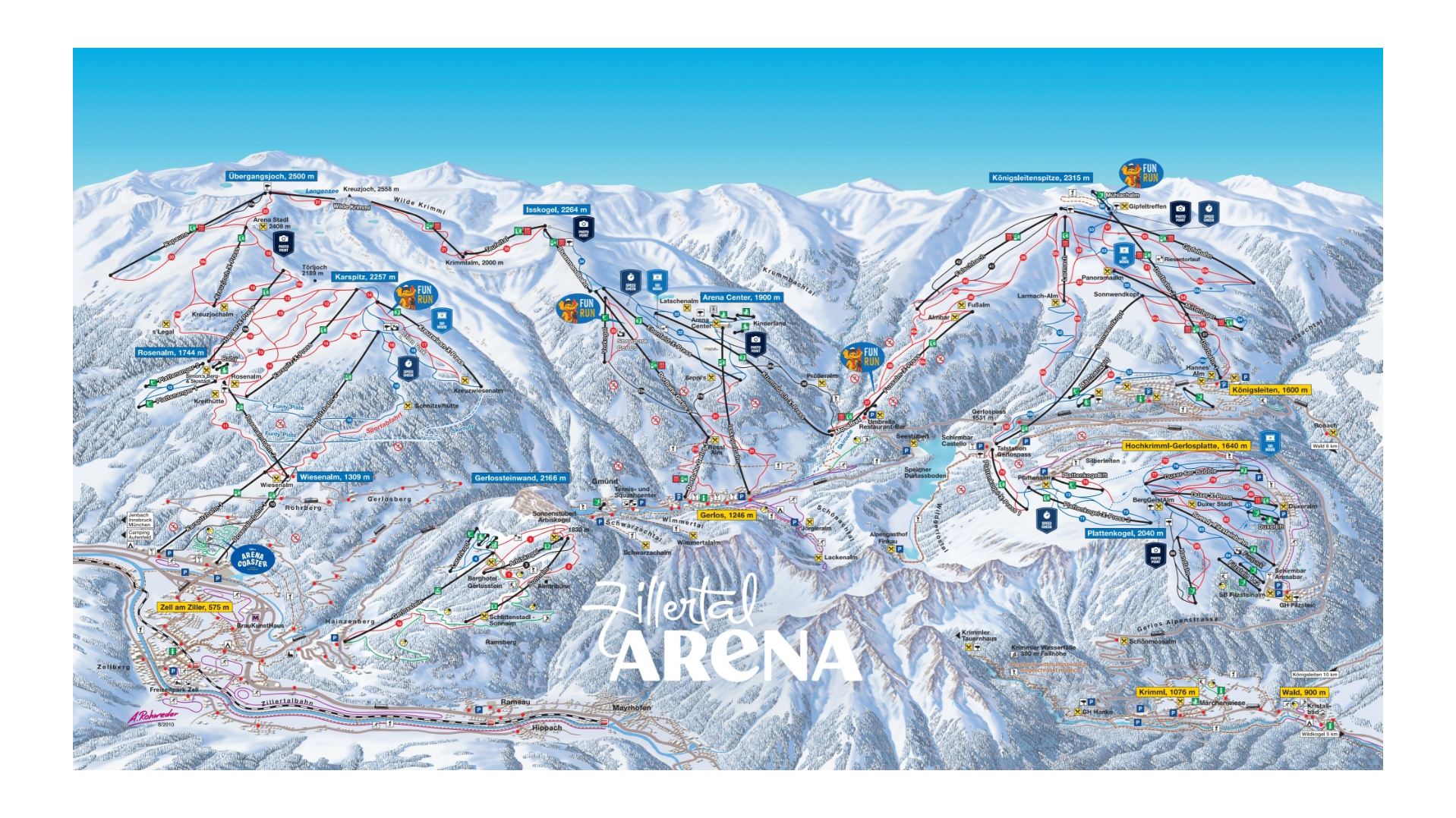 Zillertal Arena Ski Map
