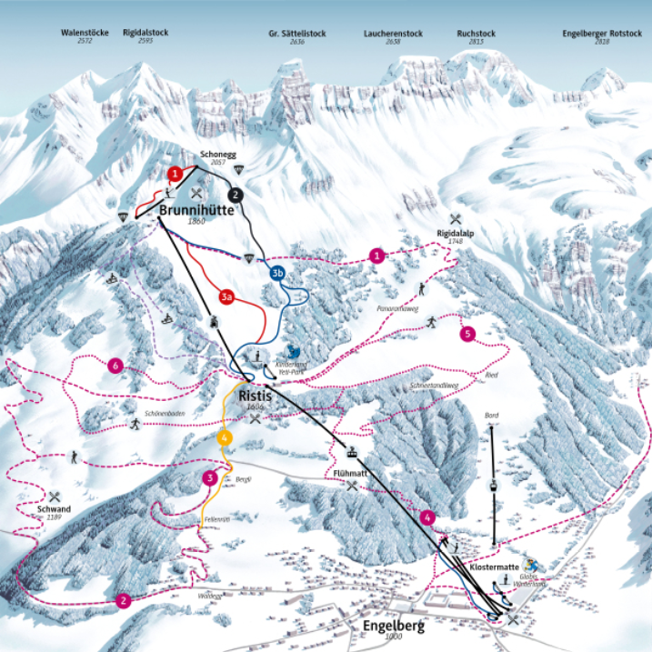 Brunni – Engelberg Ski Map