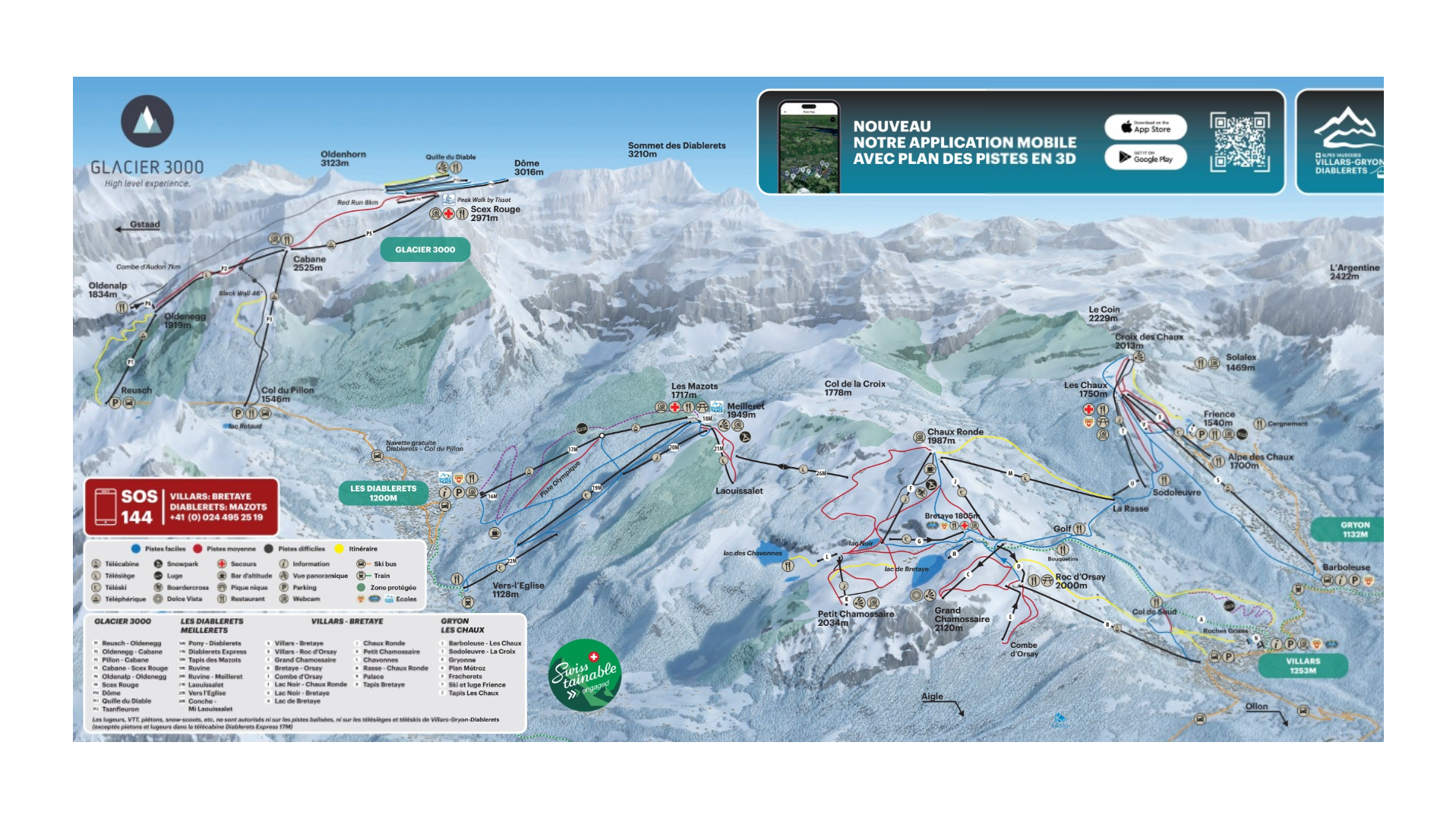 Gryon Ski Map