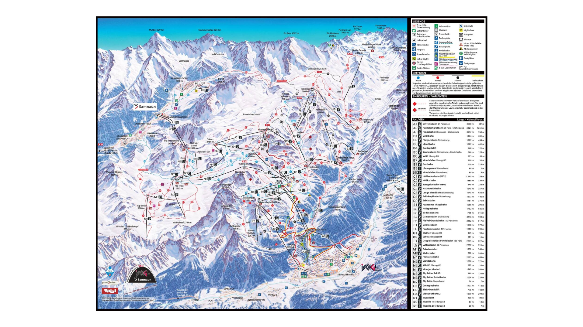 Ischgl Ski Map