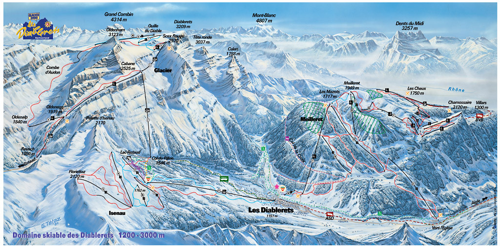 Les-Diablerets Ski Map