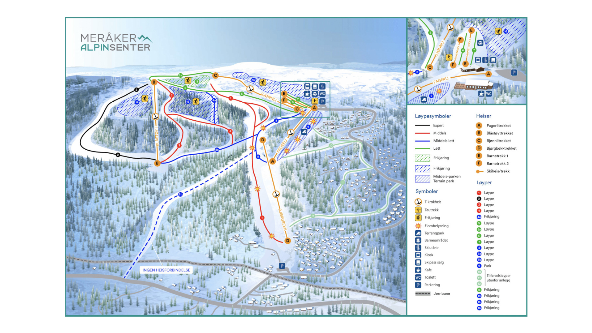 Meråker Ski Map