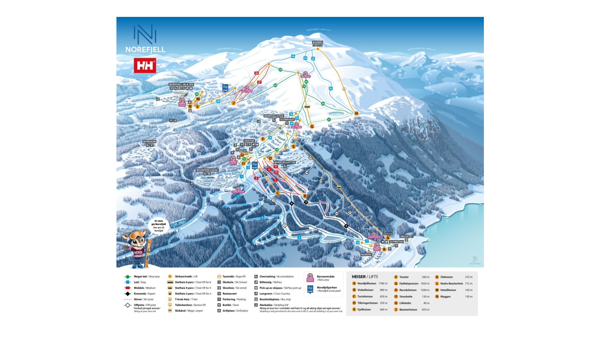 Norefjell Ski Map
