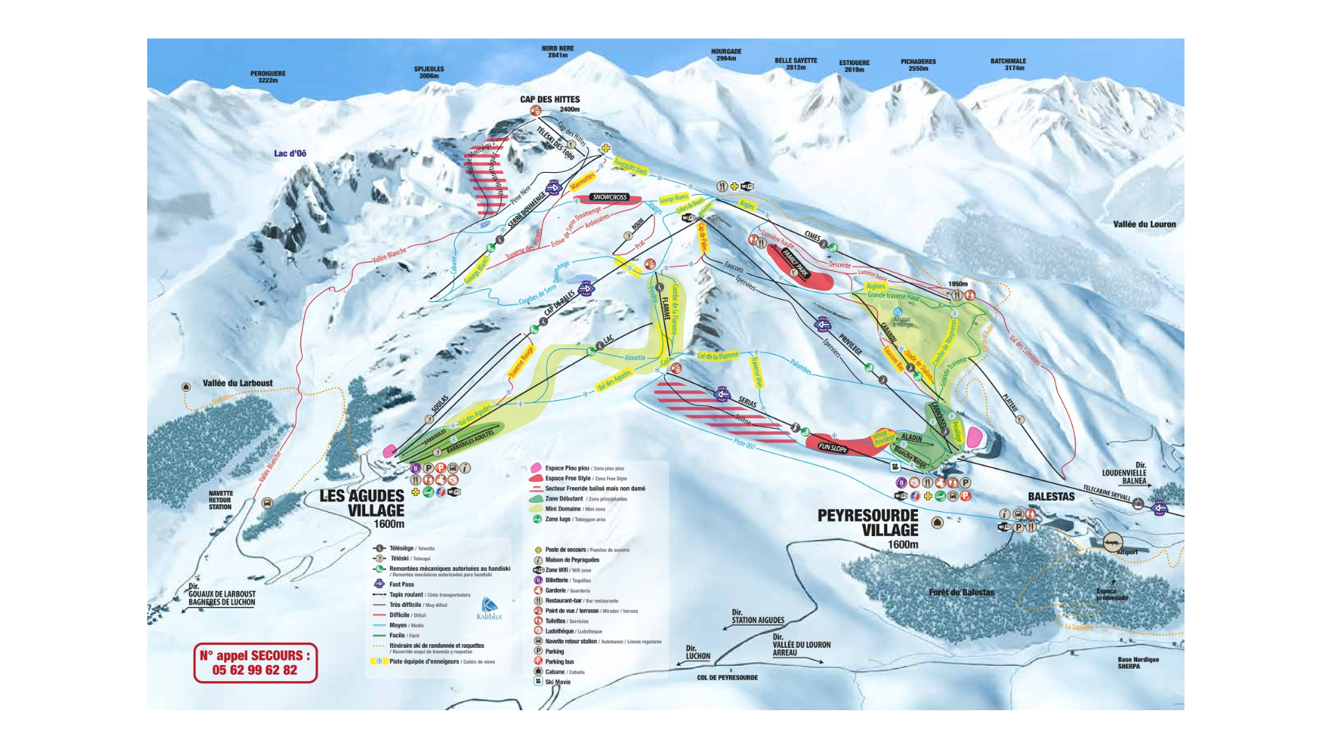 Peyragudes Ski Map