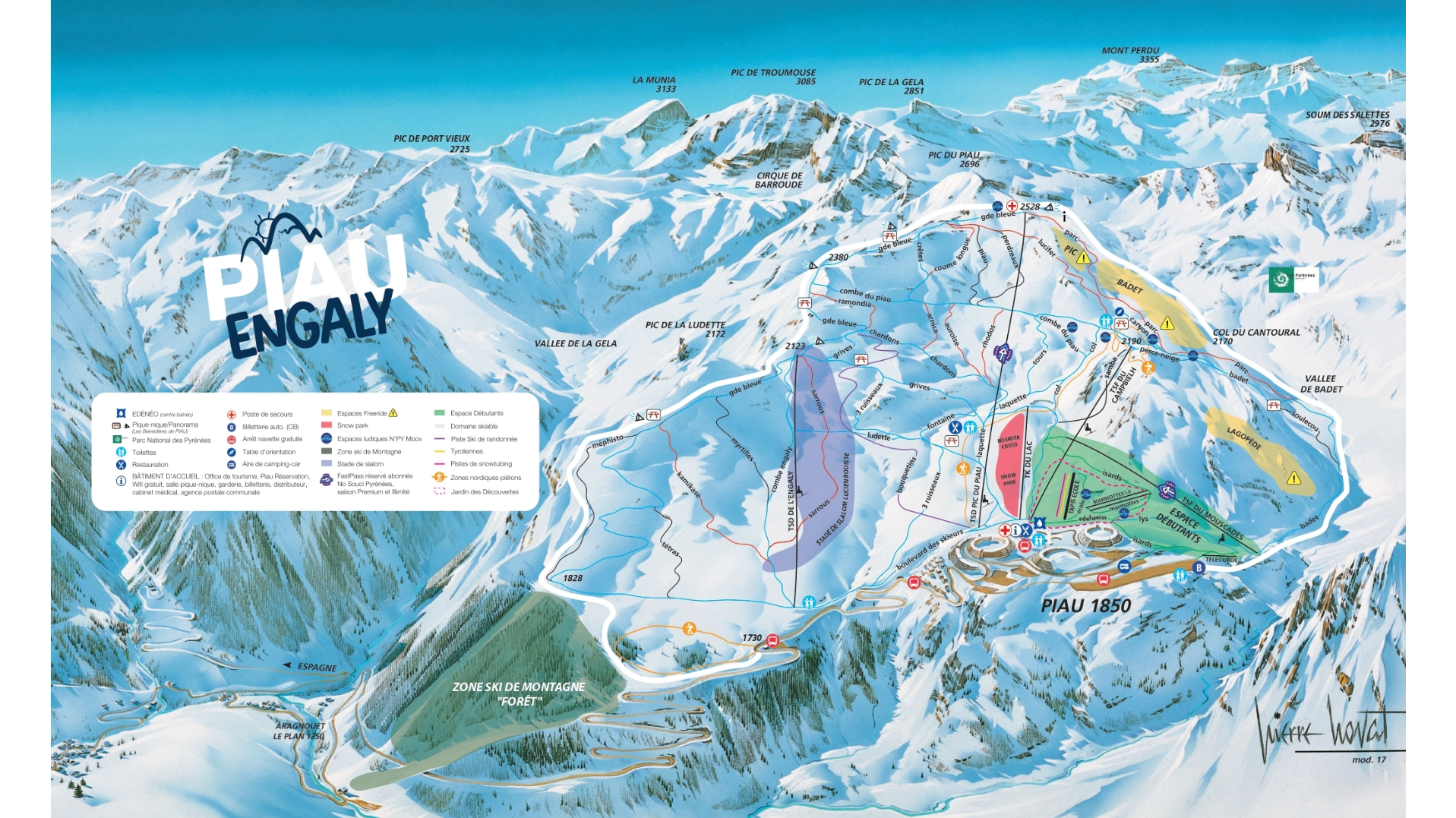 Piau-Engaly Ski Map