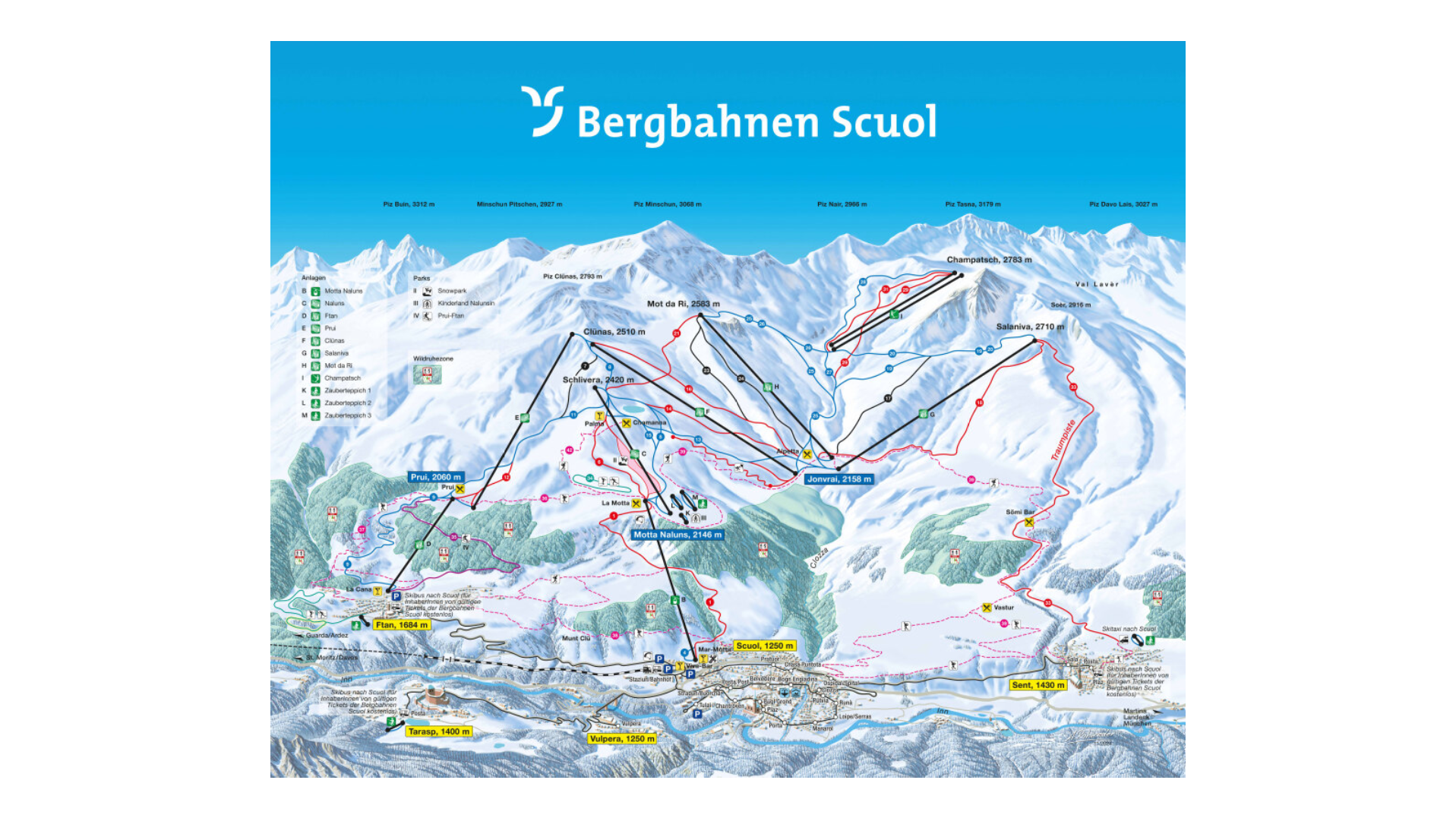 Scuol Ski Map