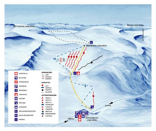 Stryn Ski Map