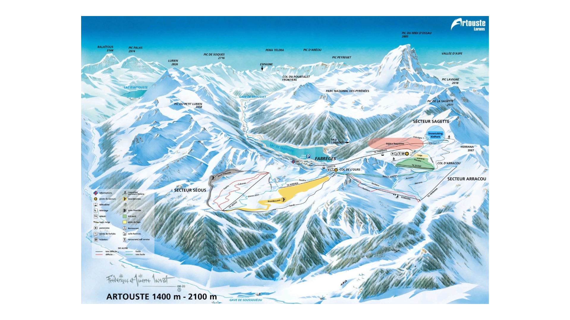 Artouste Ski Map