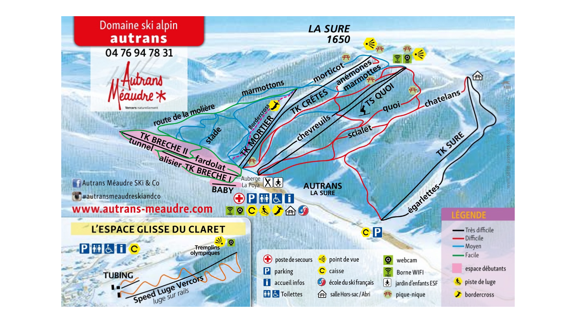 Autrans Ski Map