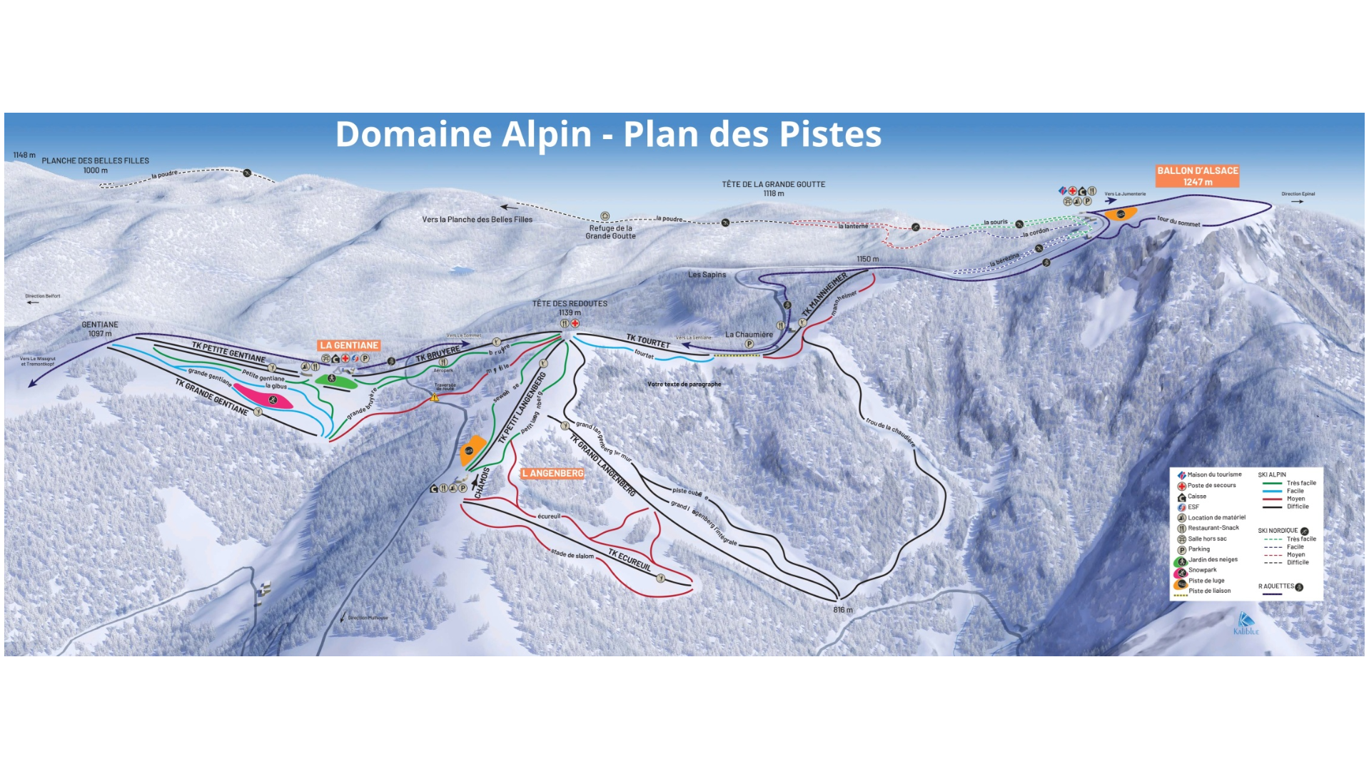 Ballon d'Alsace Ski Map